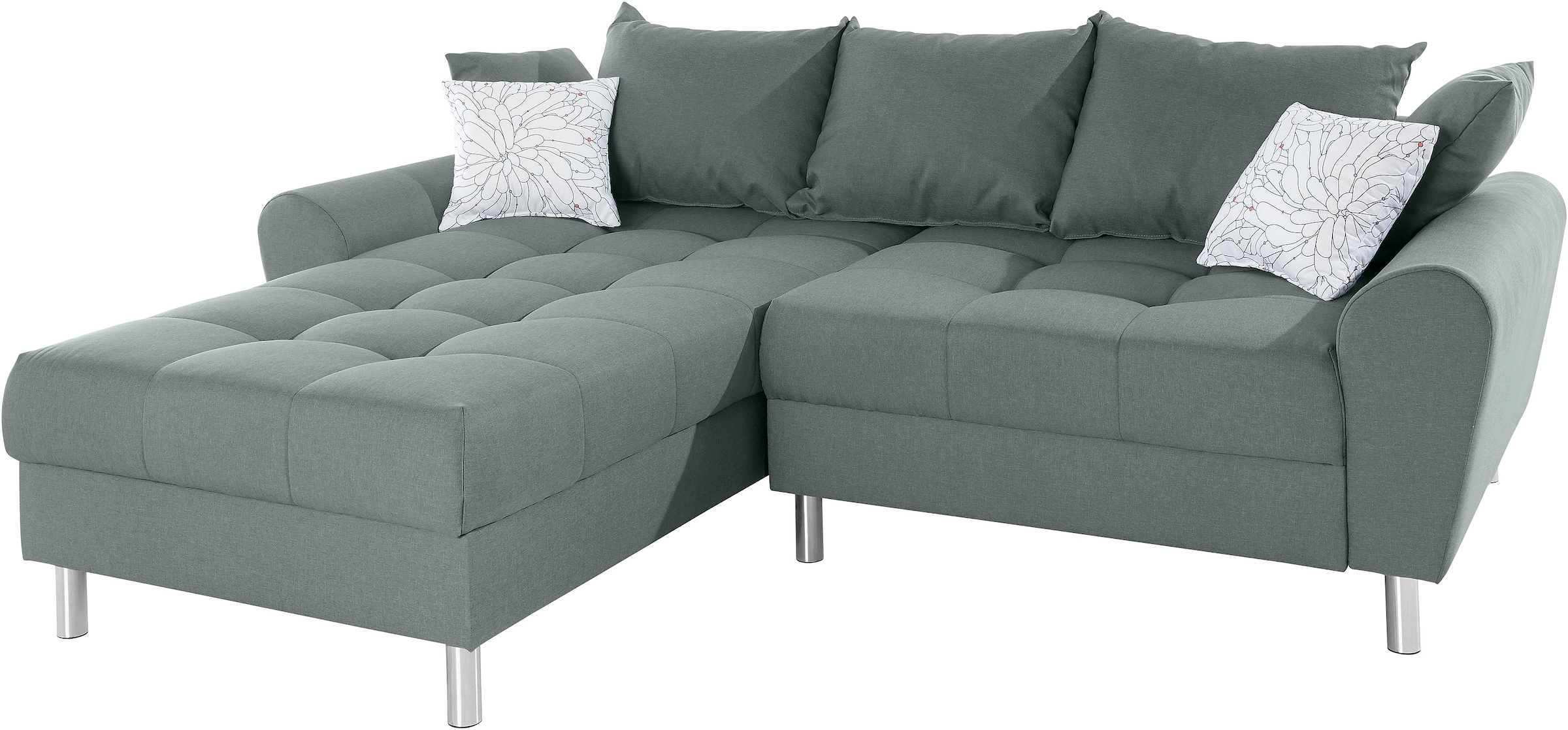 COLLECTION AB Ecksofa »Rada L-Form«, inklusive Hocker, Bettfunktion und Federkern