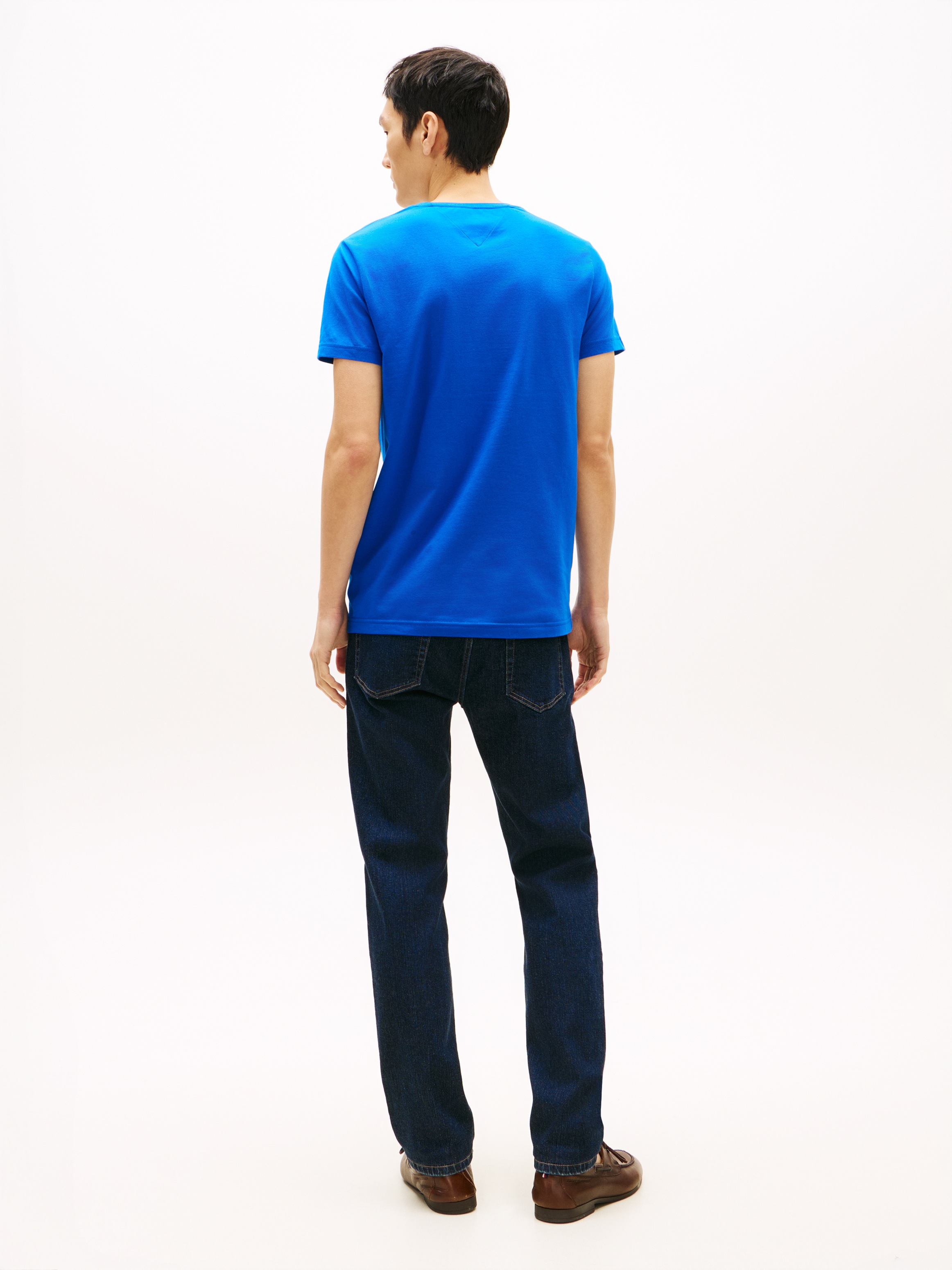 Tommy Hilfiger »STRETCH SLIM FIT« unifarben, casual, slim fit, Baumwollmix, Rundhals