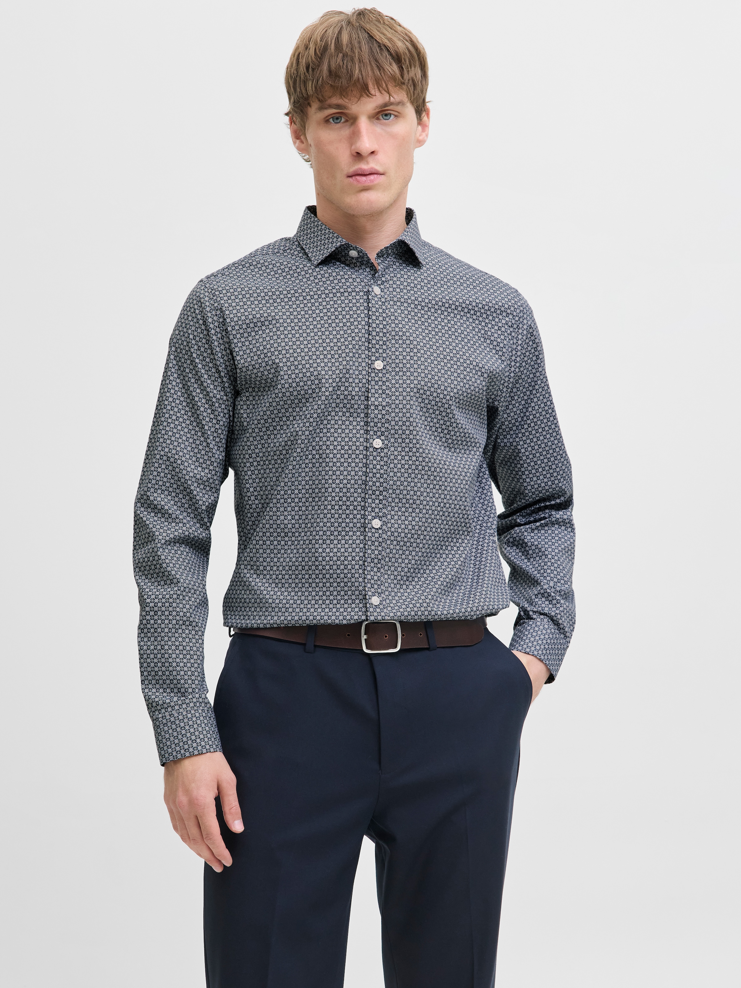Jack & Jones Langarmhemd "JPRBLABLACKPOOL STRETCH AOP LS SHIRT SN" günstig online kaufen