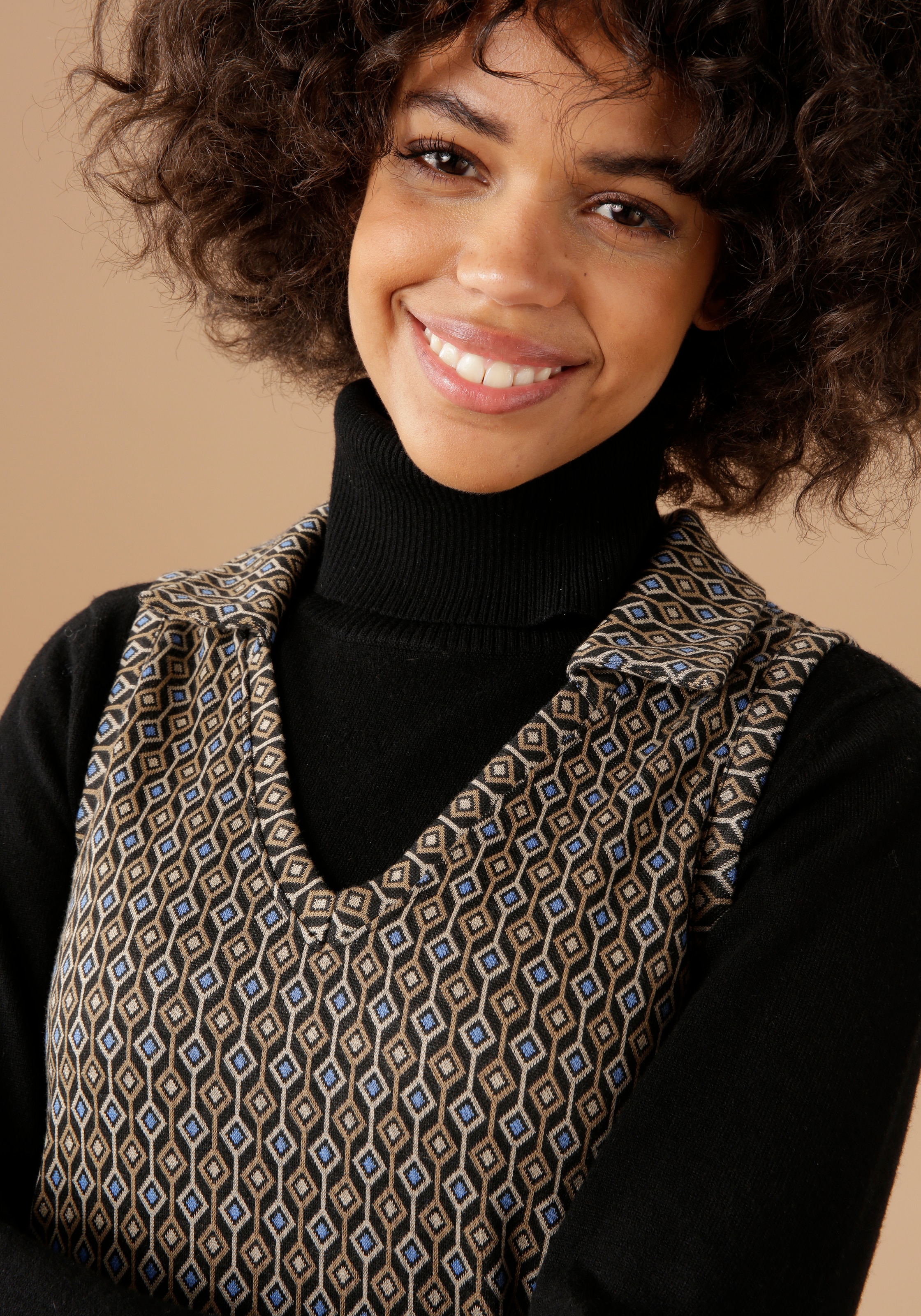 Aniston CASUAL Jerseykleid, im angesagtem Retro-Muster kaufen | BAUR | Sweatkleider