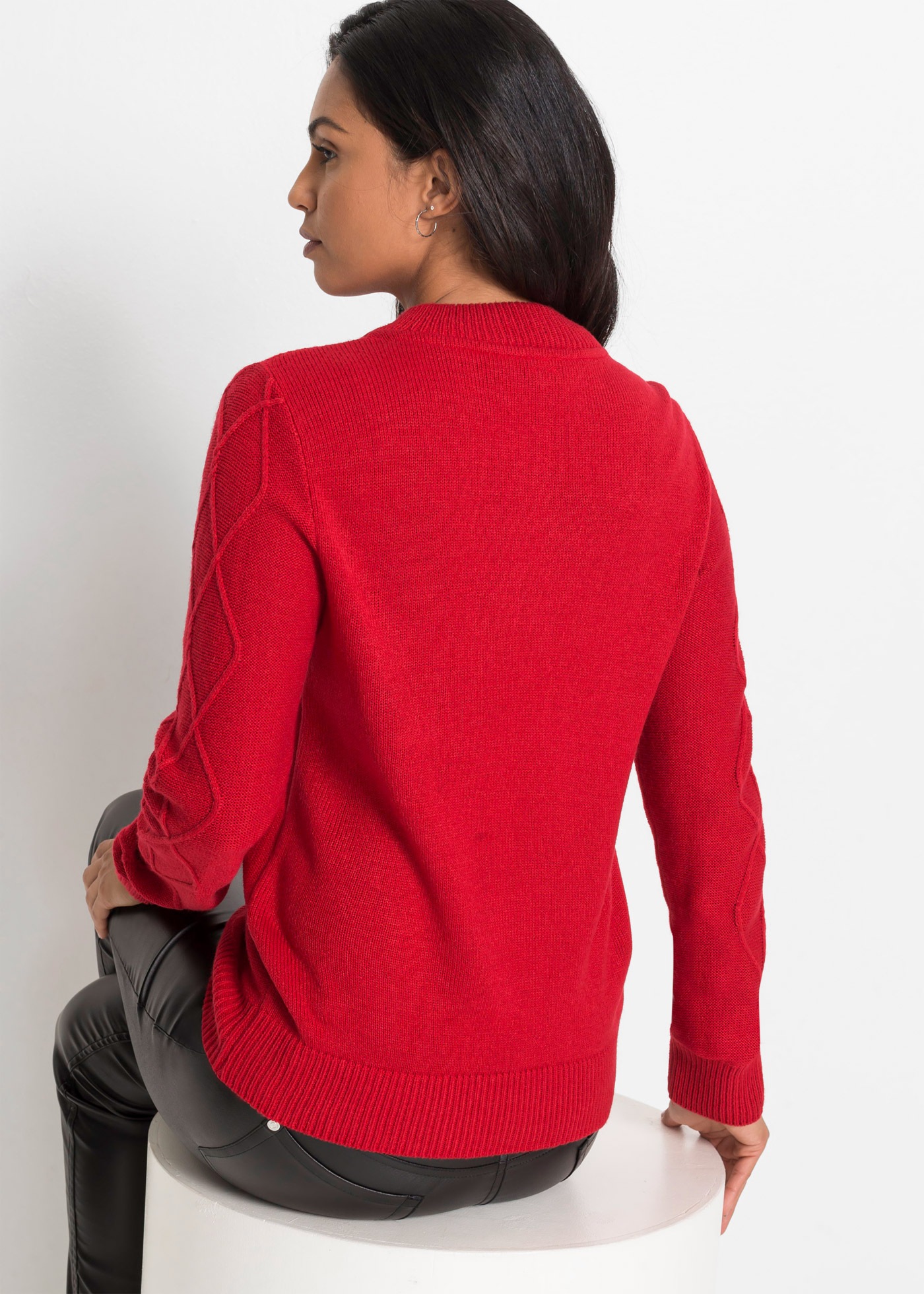 bonprix Troyer aus Polyacryl, mit Reißverschluss, überschnittene Schulter