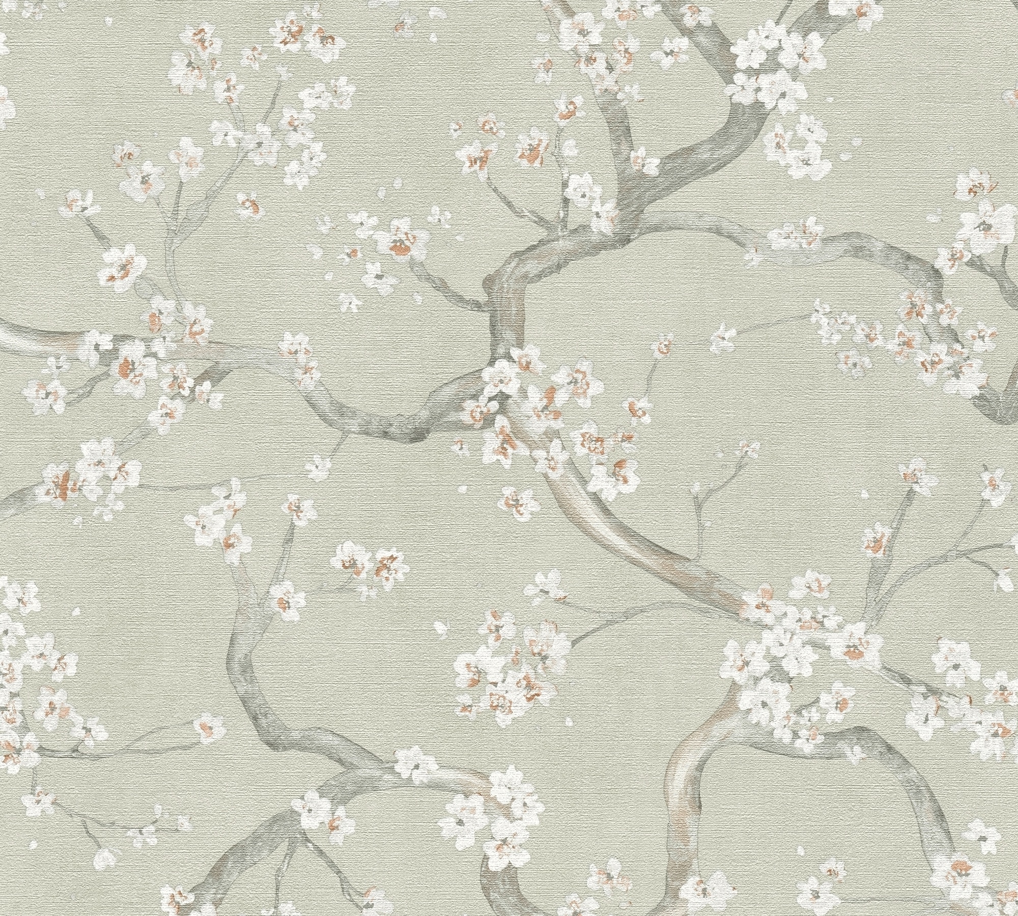 living walls Vliestapete »Blütenzweigtapete bunt Kirschblütenmotiv Asiatisch« floral strukturiert
