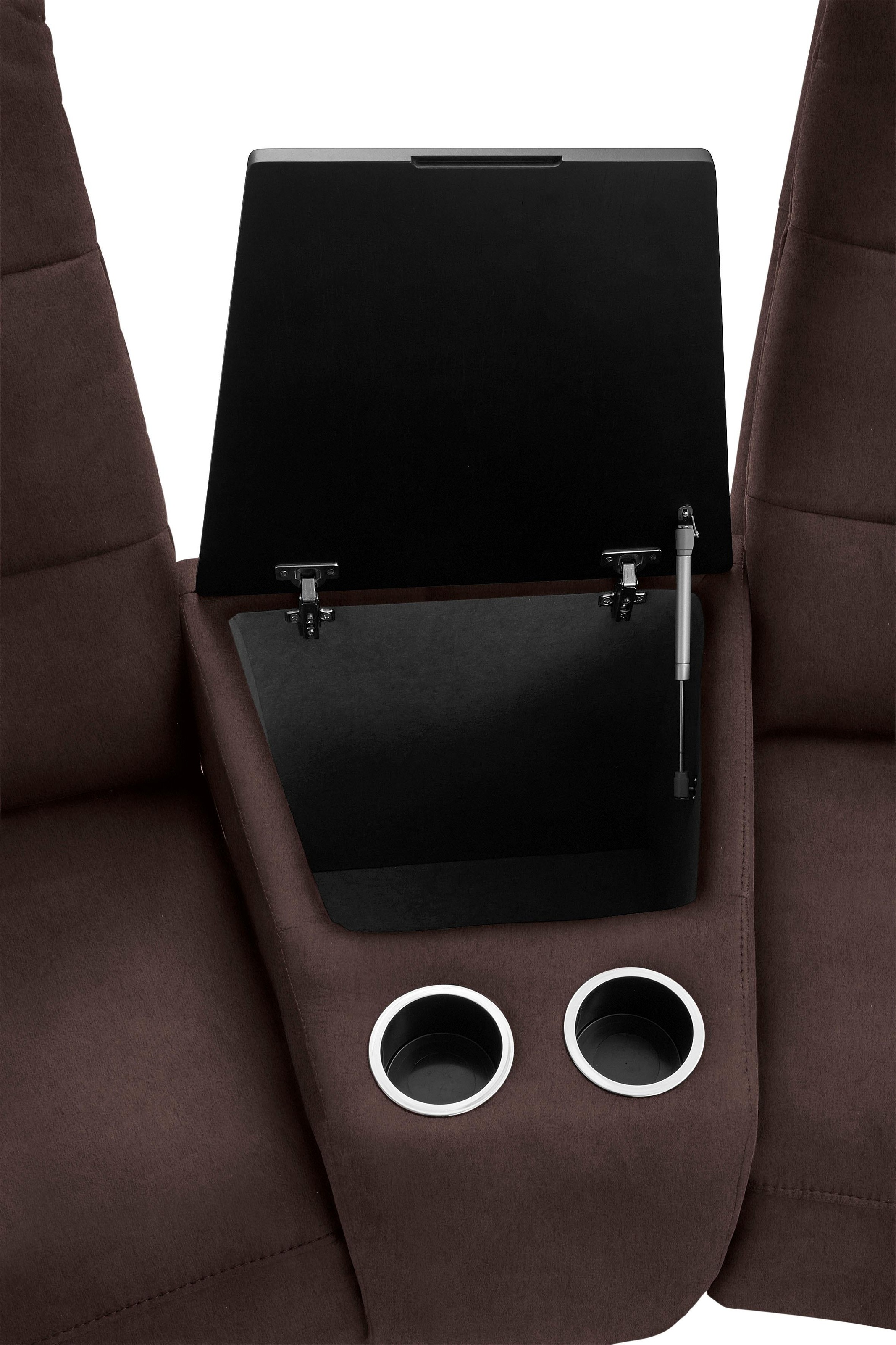 exxpo - sofa fashion 3-Sitzer »Tivoli, Kinosofa mit Relaxfunktion, mit Ablagetisch und Stauraum«, bequem und komfortabel, hohe Rückenlehne