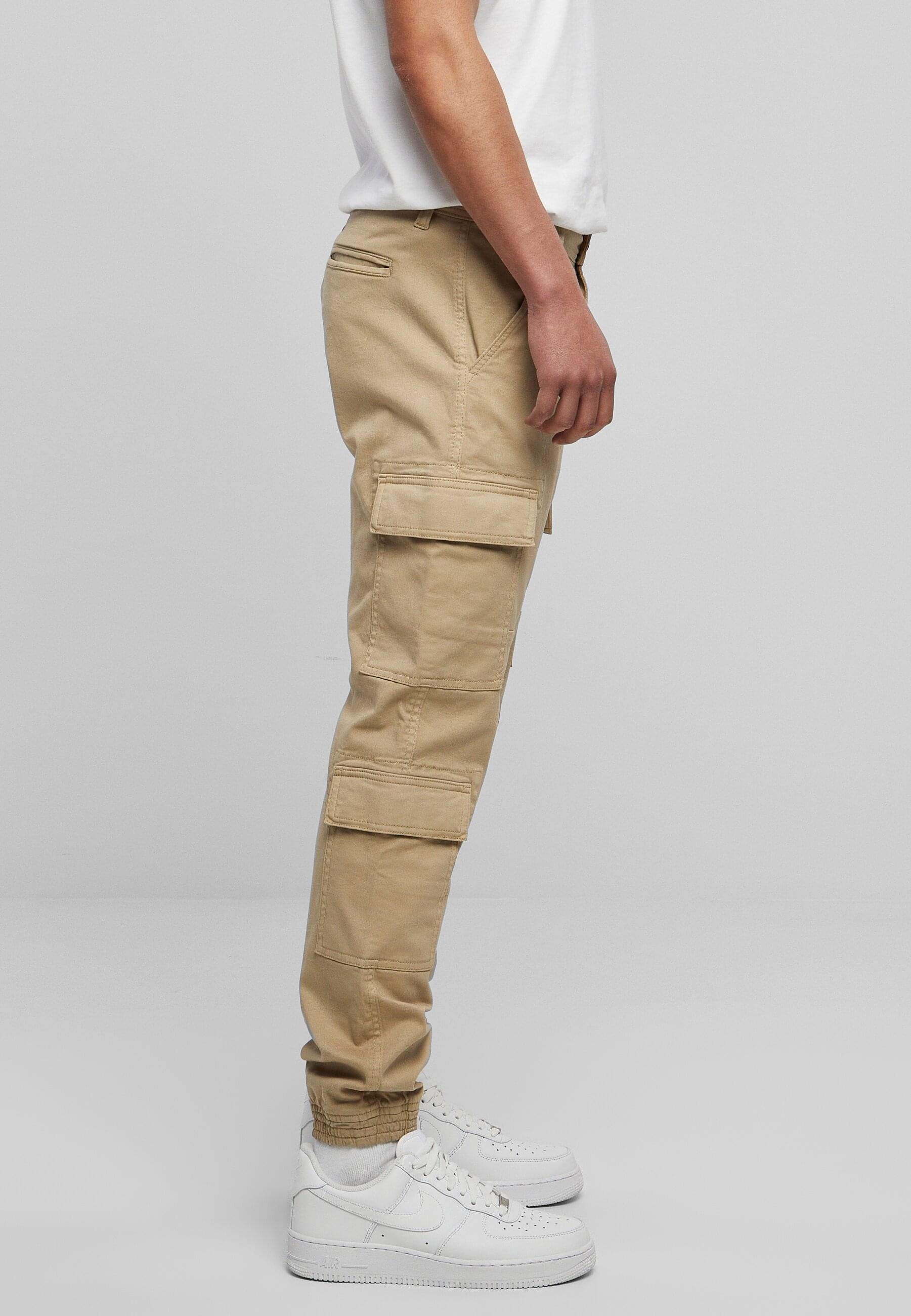 URBAN CLASSICS Stoffhose »Urban Classics Herren Double Cargo Twill Jogging Pants«, (1 tlg.)