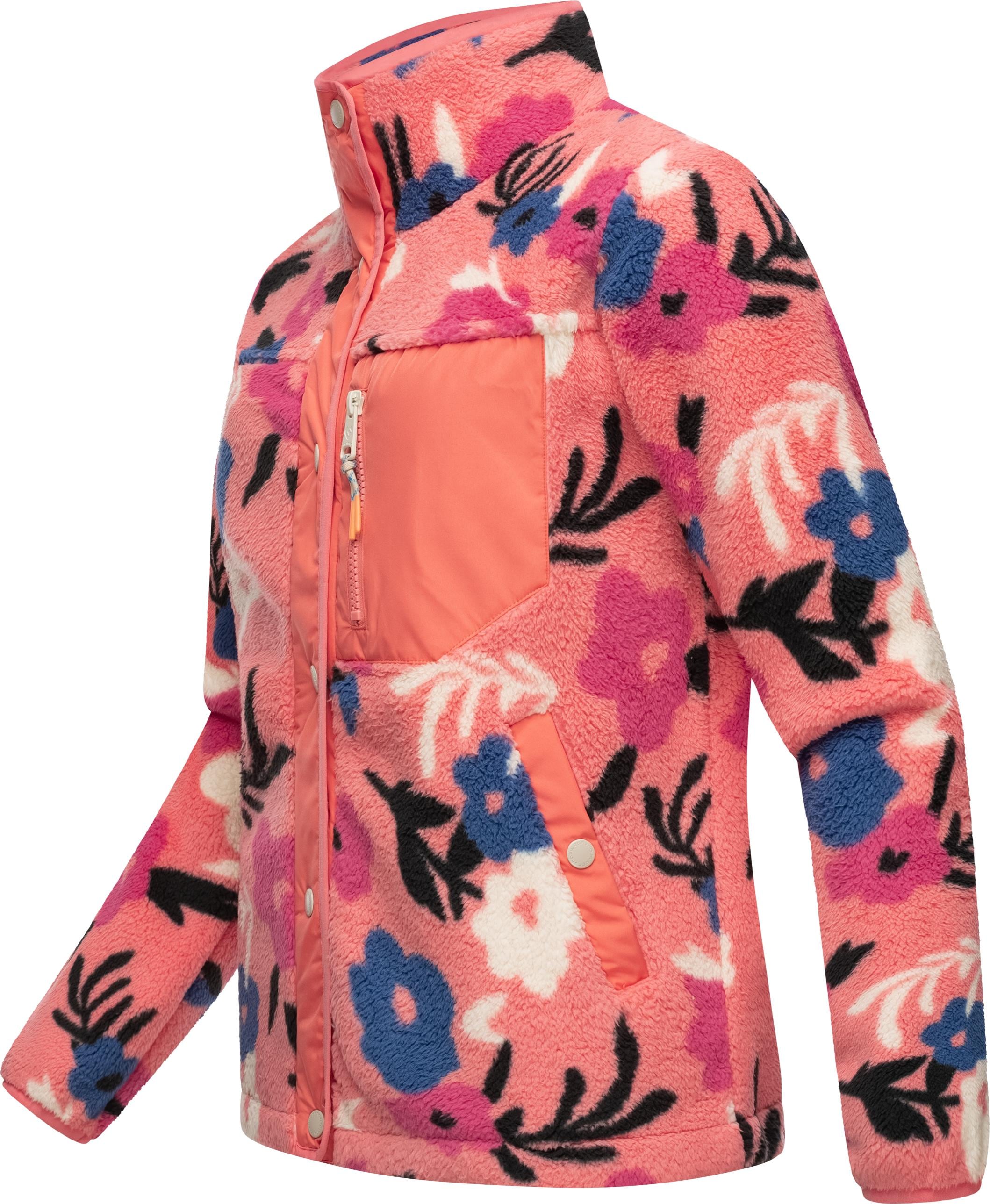 Ragwear Plüschjacke "Appopis Print", ohne Kapuze, Auffällige flauschige Übe günstig online kaufen