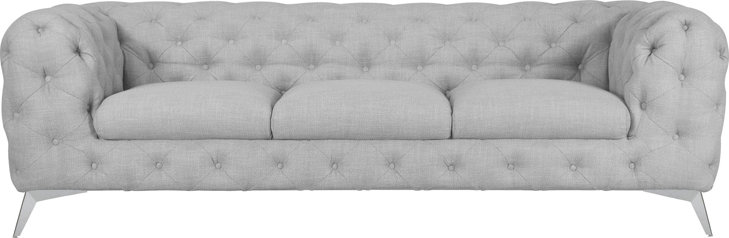 Leonique Chesterfield-Sofa "Glynis", aufwändige Knopfheftung, moderne Chesterfield Optik, Fußfarbe wählbar