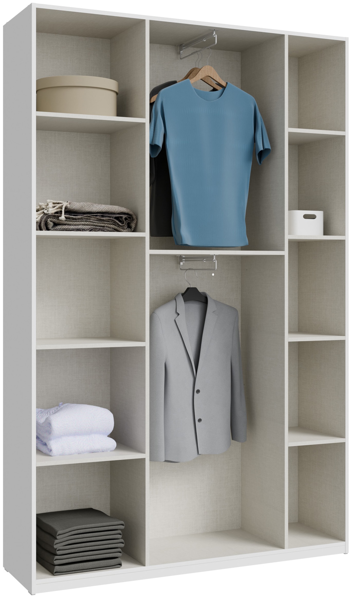 FORTE Drehtürenschrank B/H/T 133,2/210,5/42 cm, stehende Montage