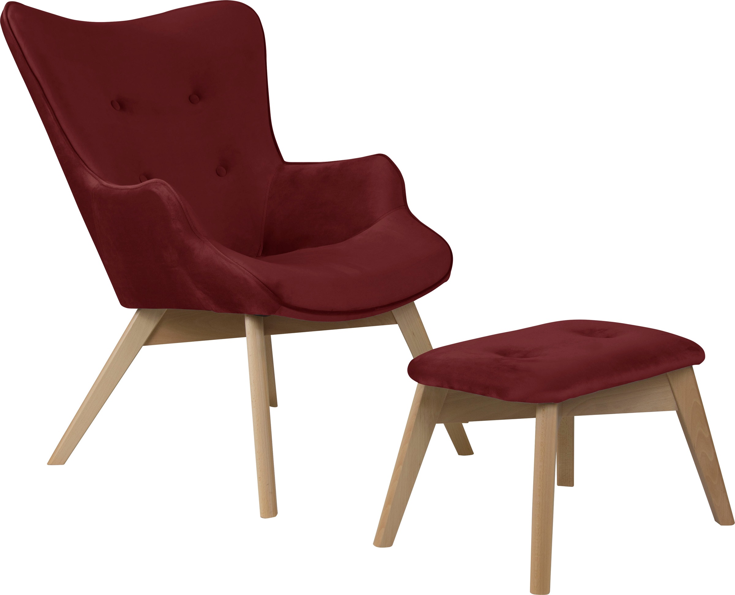 Home affaire Sessel "Nicko" wahlweise mit und ohne Hocker günstig online kaufen