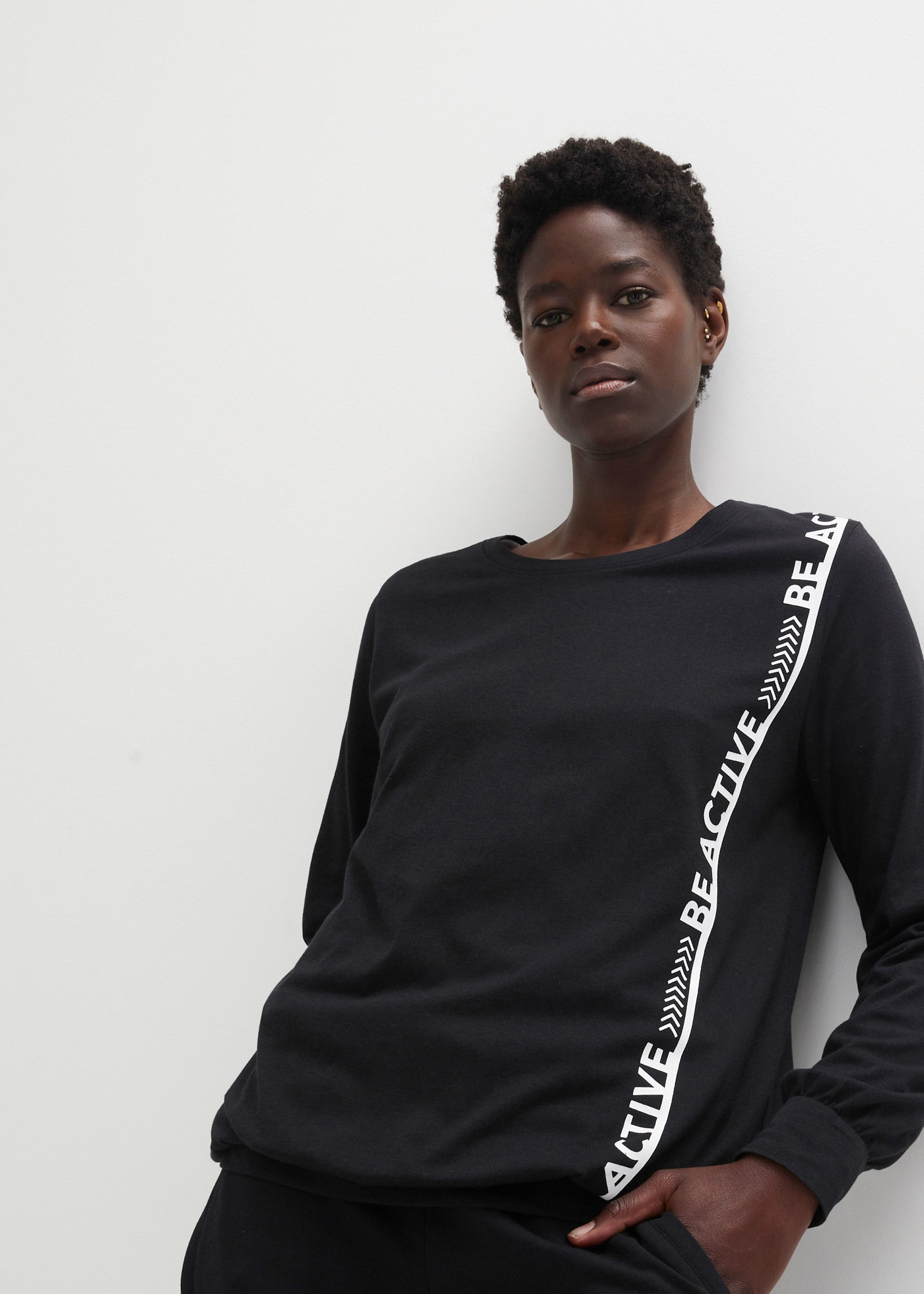 bonprix T-Shirt lässig geschnittene Passform, Langarm, aus Viskose günstig online kaufen