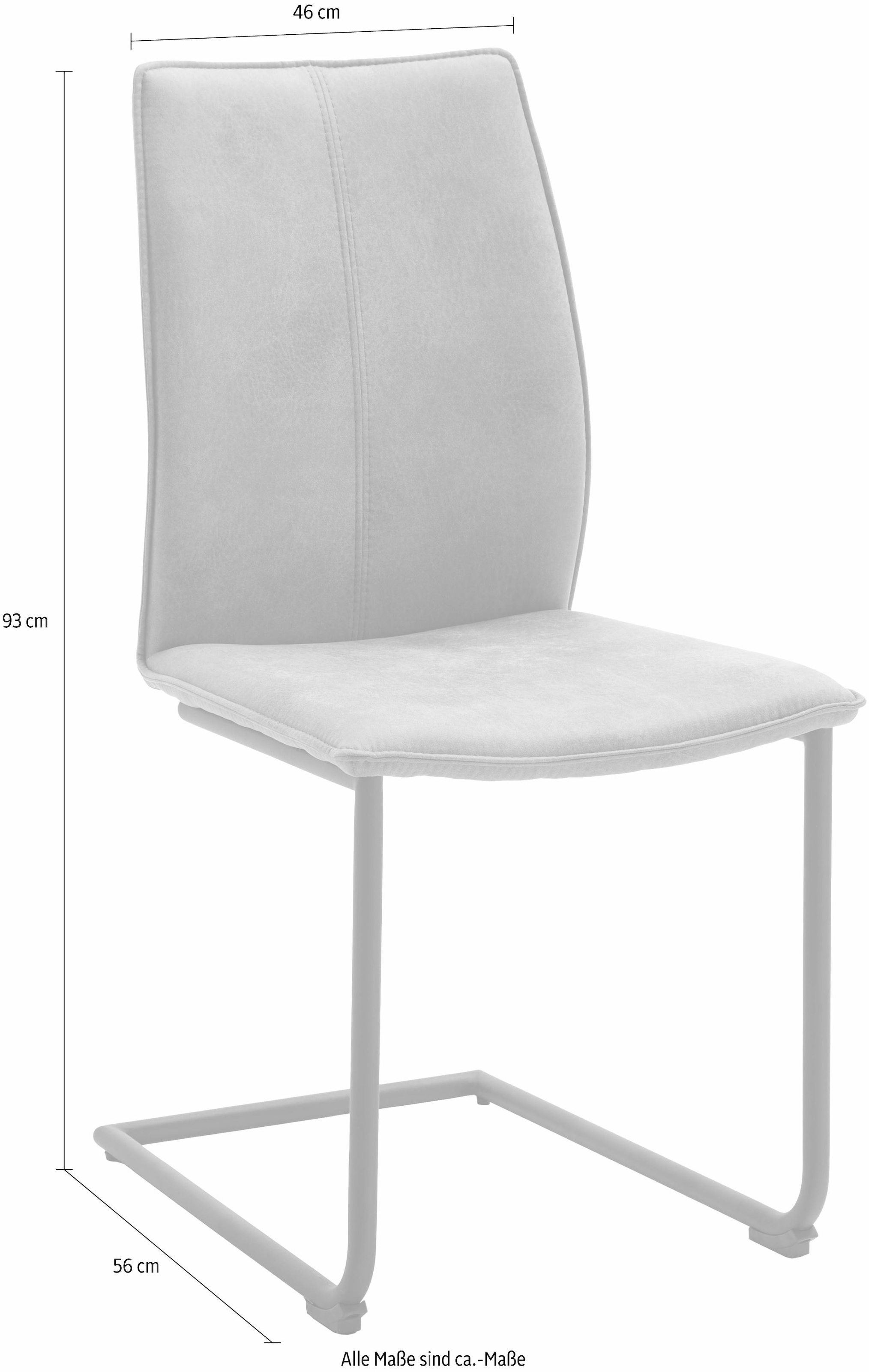 NIEHOFF SITZMÖBEL Freischwinger »Capri«, (Set), 2 St., Microfaser ABERDEEN, Gestell aus Eisen, Bezug in Microfaser oder Leder