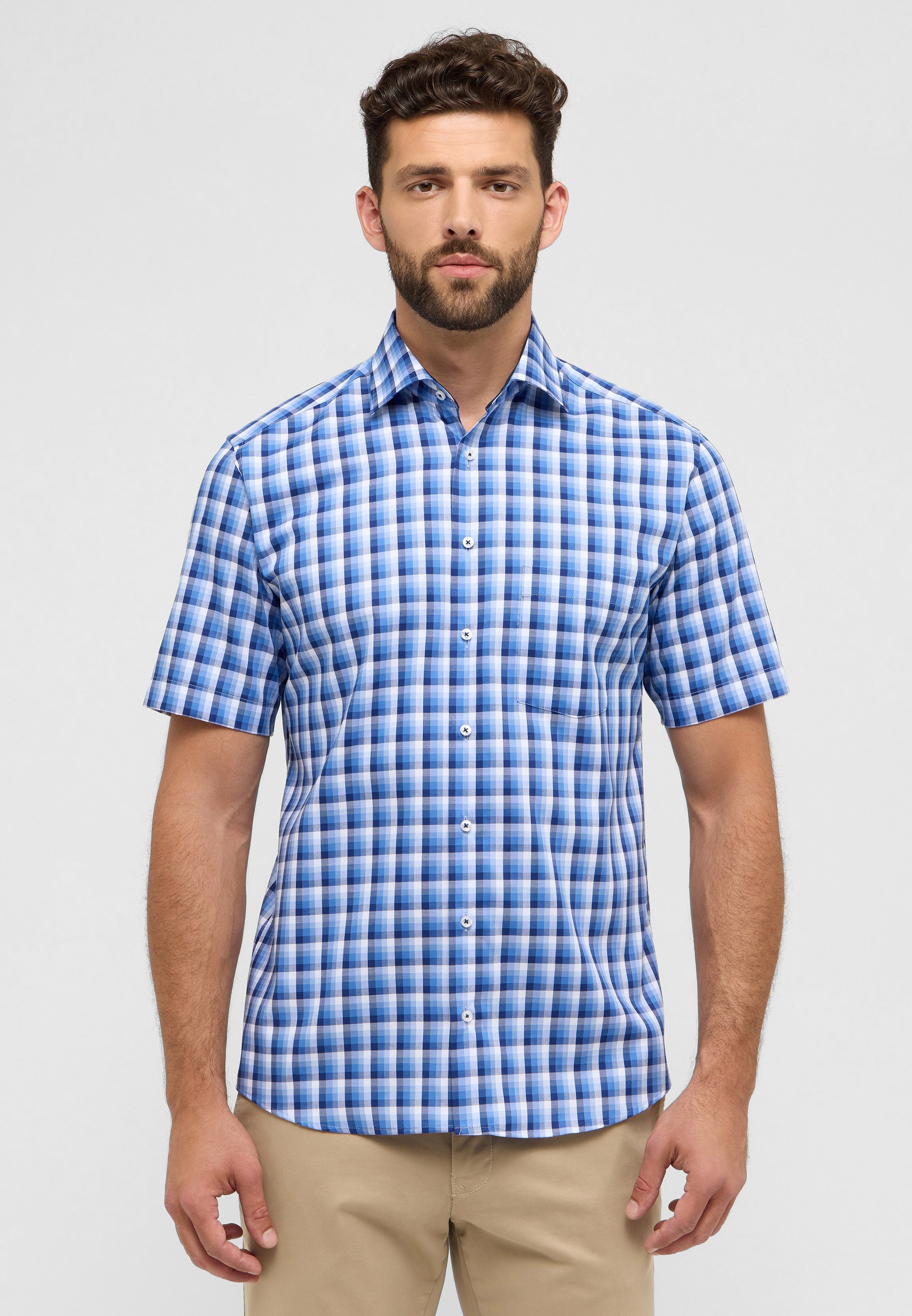 Eterna Kurzarmhemd "MODERN FIT", NON IRON (bügelfrei) günstig online kaufen
