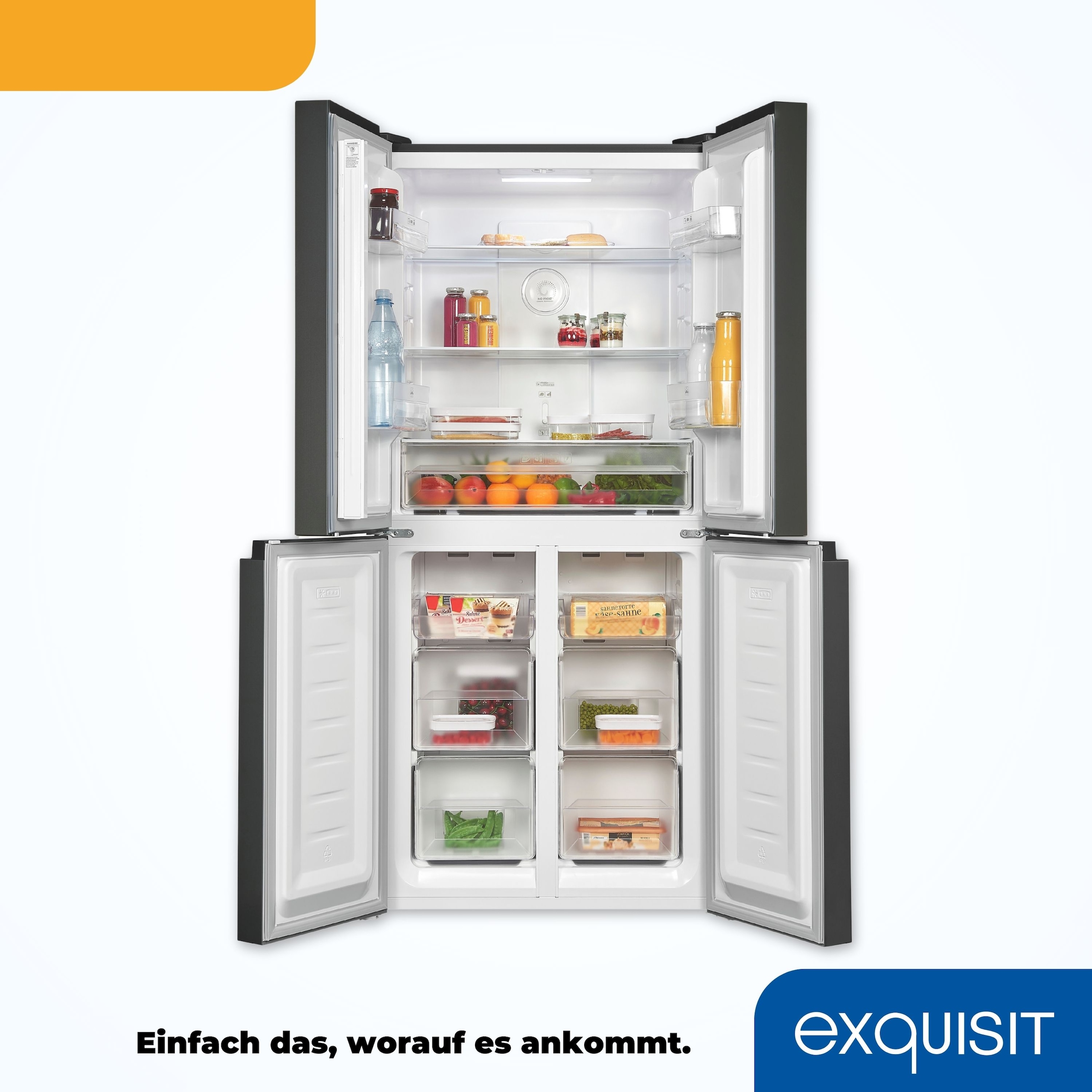 exquisit Multi Door »MD365-125-040D inoxlook-az«
