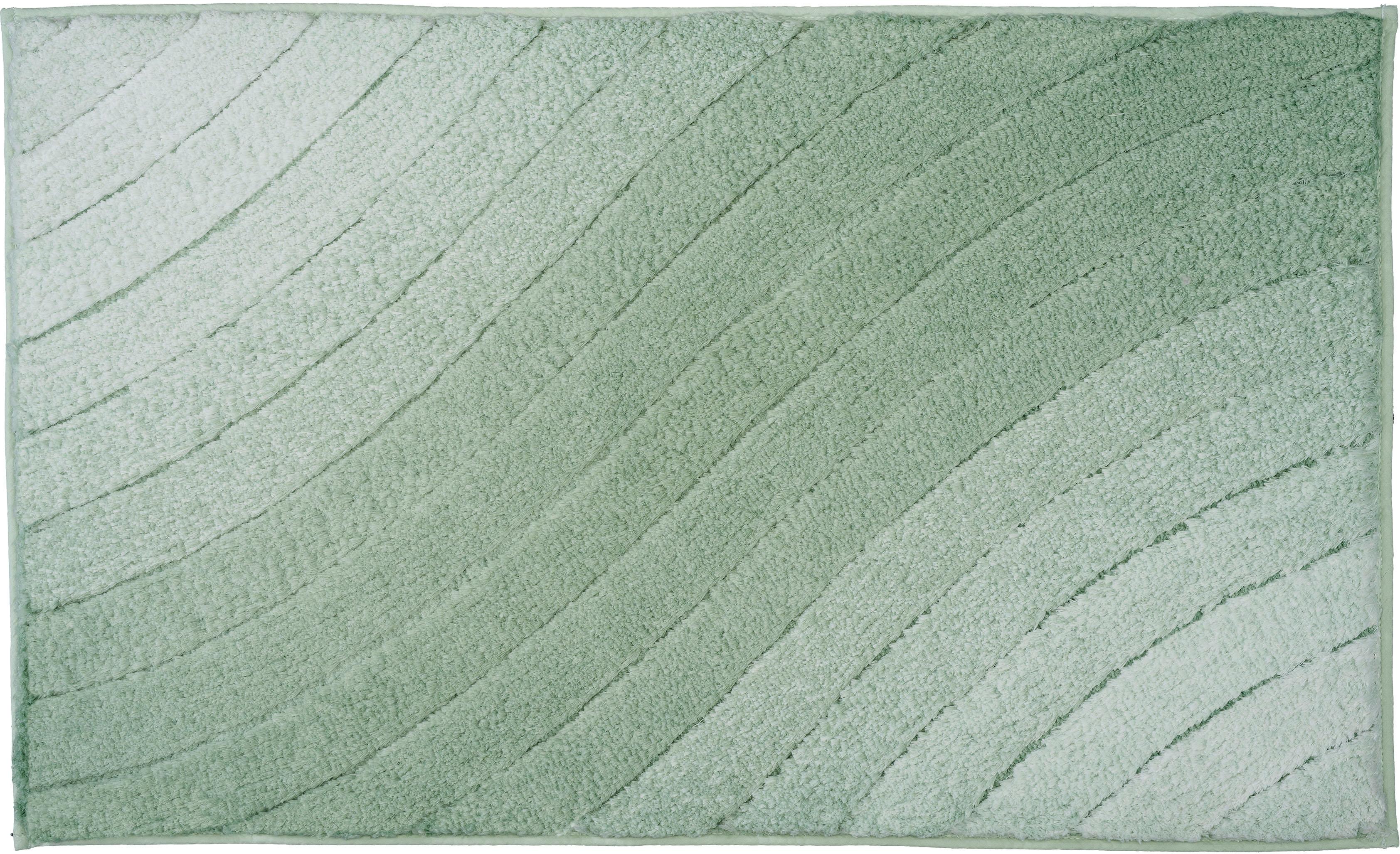 Thumbnail - Kleine Wolke Badematte "Tender", rutschhemmend beschichtet, fußbodenheizungsgeeignet, Badteppich, Wellen Design, mit Far...
