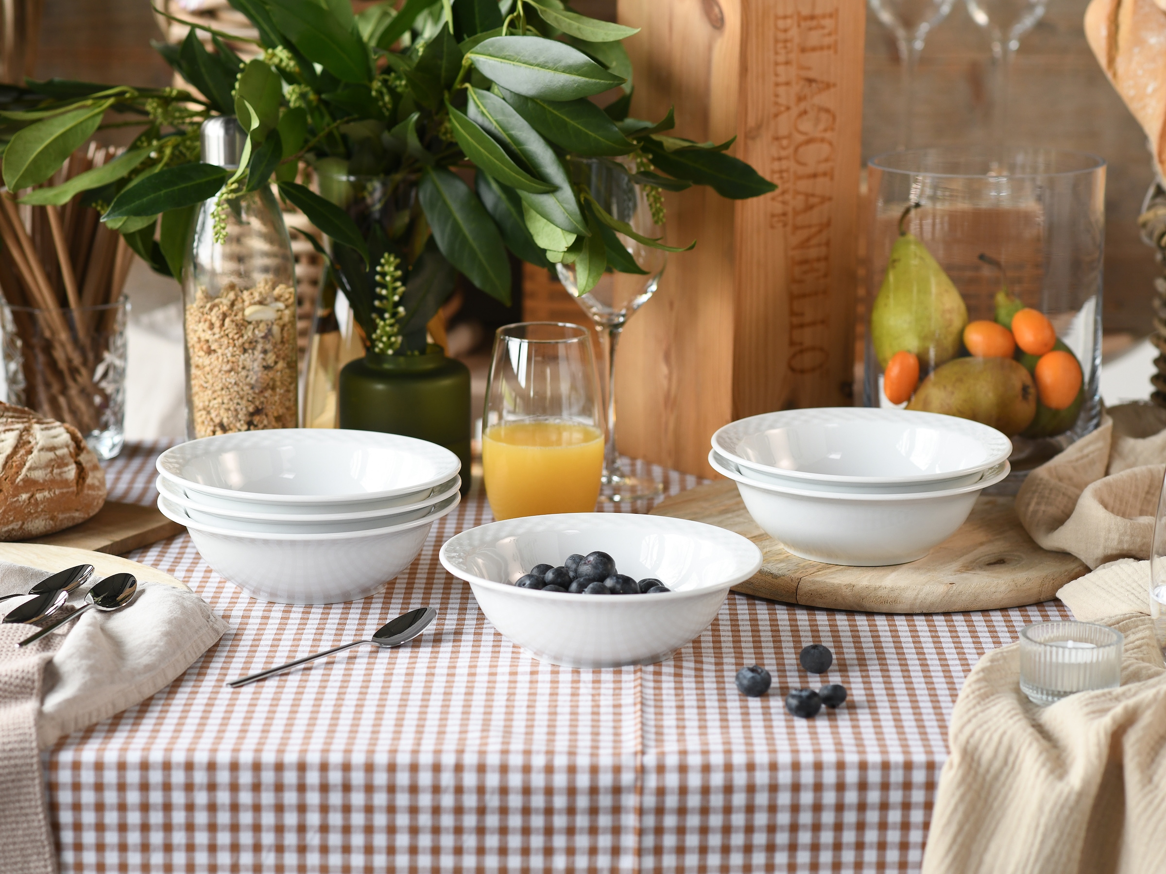 CreaTable Müslischale »Polo, Schalen-Set, 6-tlg.« 6 aus Porzellan Europäische Spitzenqualität, Manufakturstil, Ausdrucksstarkes Relief