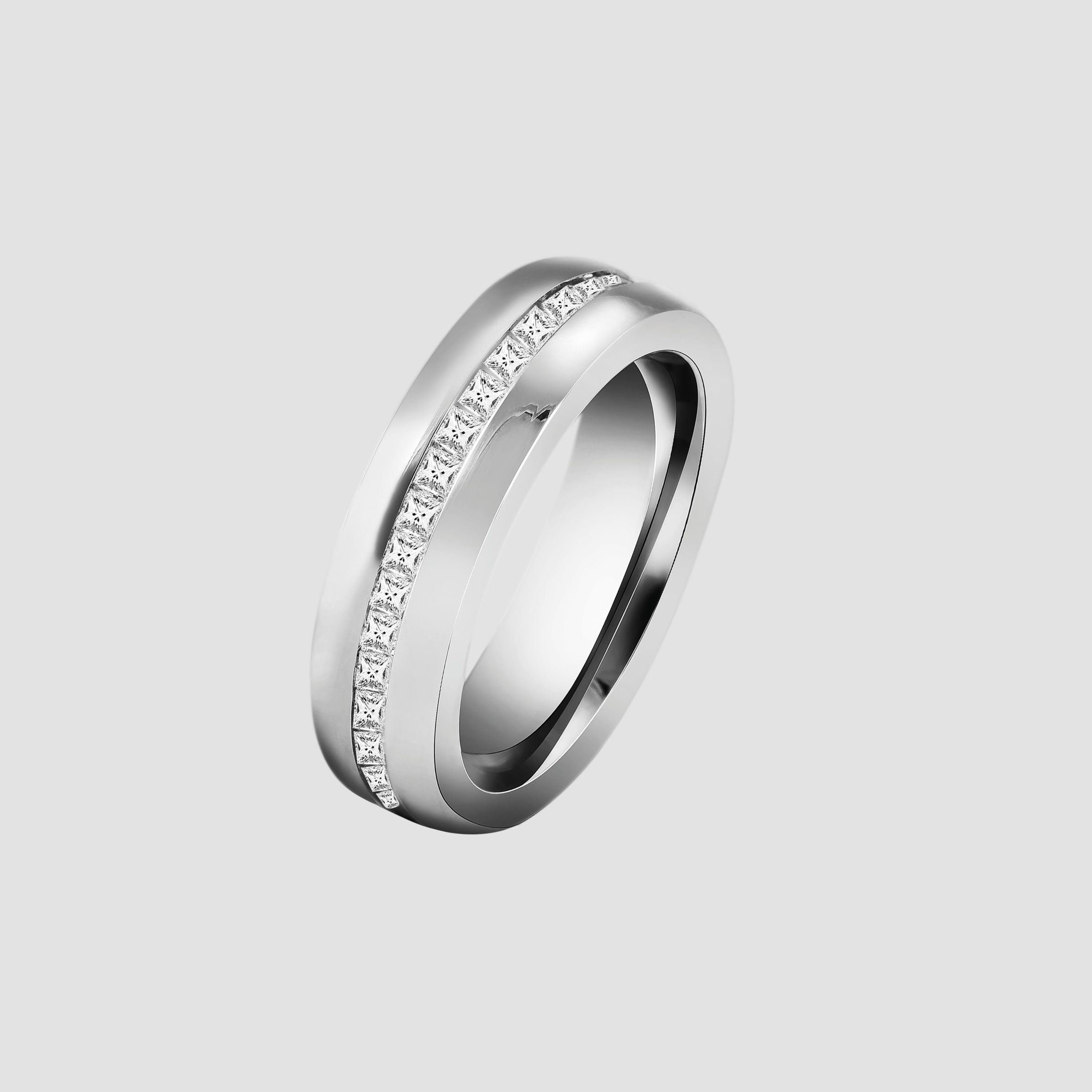 Fingerring ADELIA´S "Damen Ring aus Edelstahl mit Strass Steinchen" Gr. 56, silber, Fingerringe, Damen, 56, Edelstahl, Fingerring