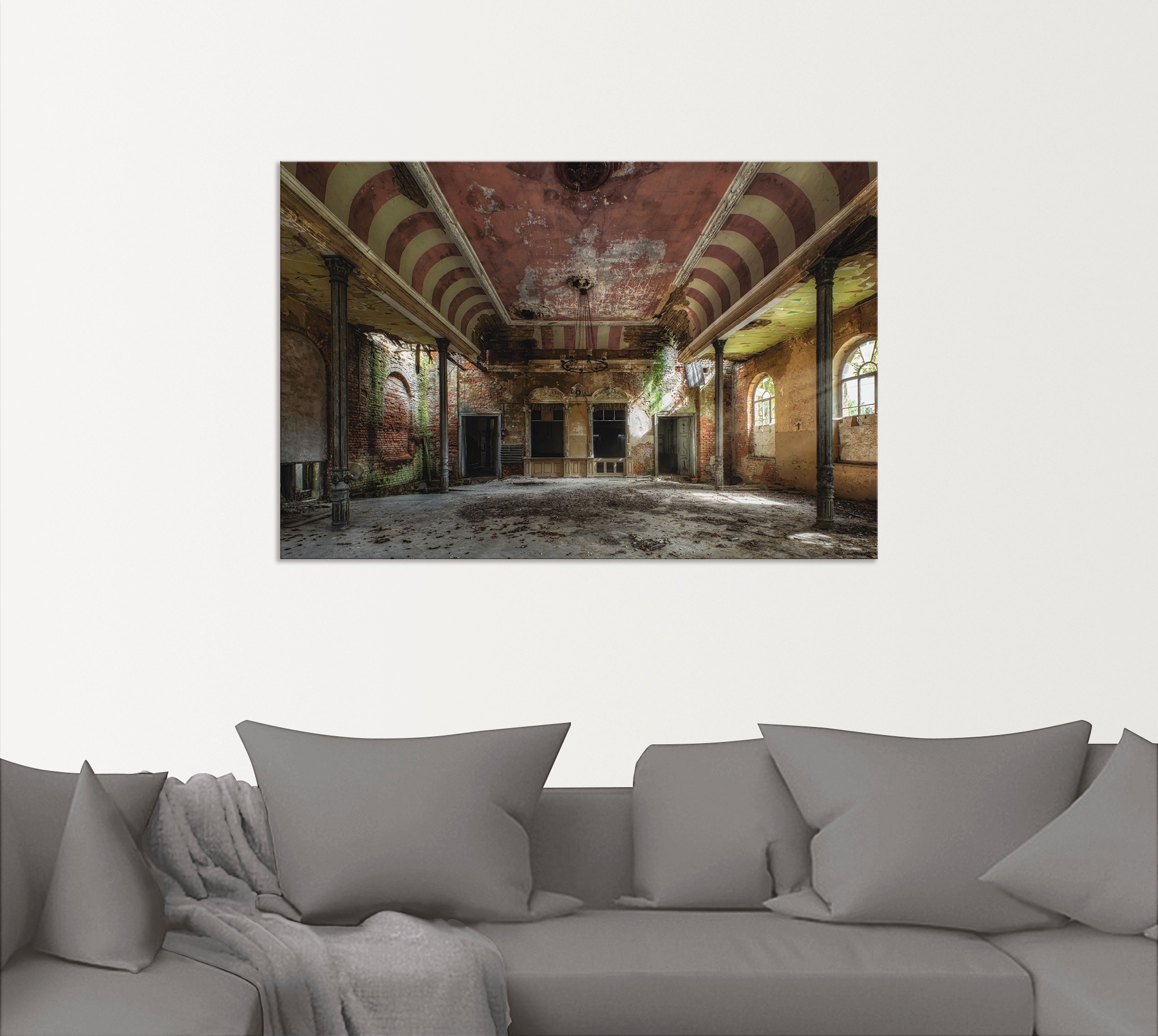 Artland Wandbild »Verlassener Ort - Ballsaal«, Gebäude, (1 St.), als Alubild, Outdoorbild, Leinwandbild, Poster, Wandaufkleber
