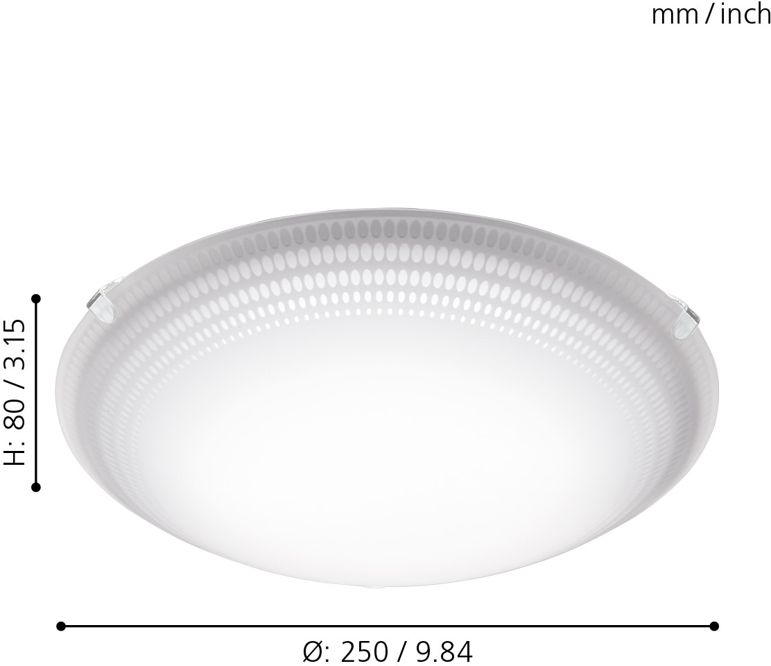 EGLO Deckenleuchte »MAGITTA 1«, 1 flammig, Leuchtmittel LED-Board | LED fest integriert, Wandleuchte, Deckenleuchte aus Stahl, Farbe: Weiß, Lampe, Ø: 25 cm
