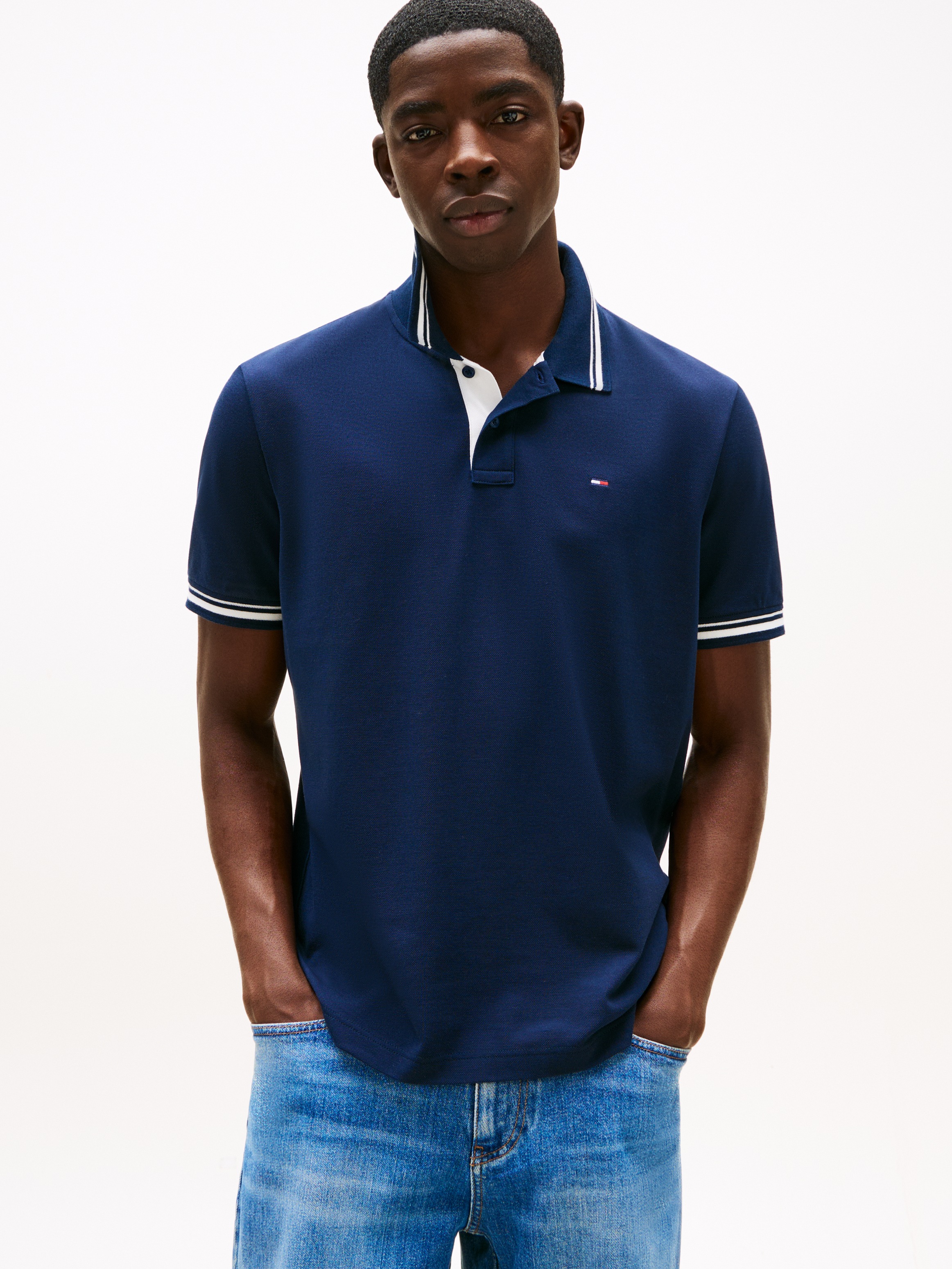 Tommy Jeans Poloshirt "TJM REG TIPPED POLO EXT", Mit Rundhalsausschnitt günstig online kaufen