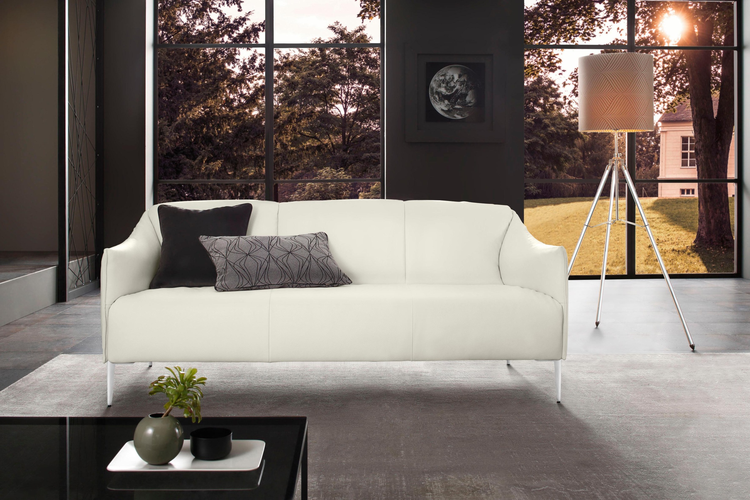 W.SCHILLIG 2,5-Sitzer »sally«, mit Metallfüßen in Chrom glänzend, Breite 194 cm