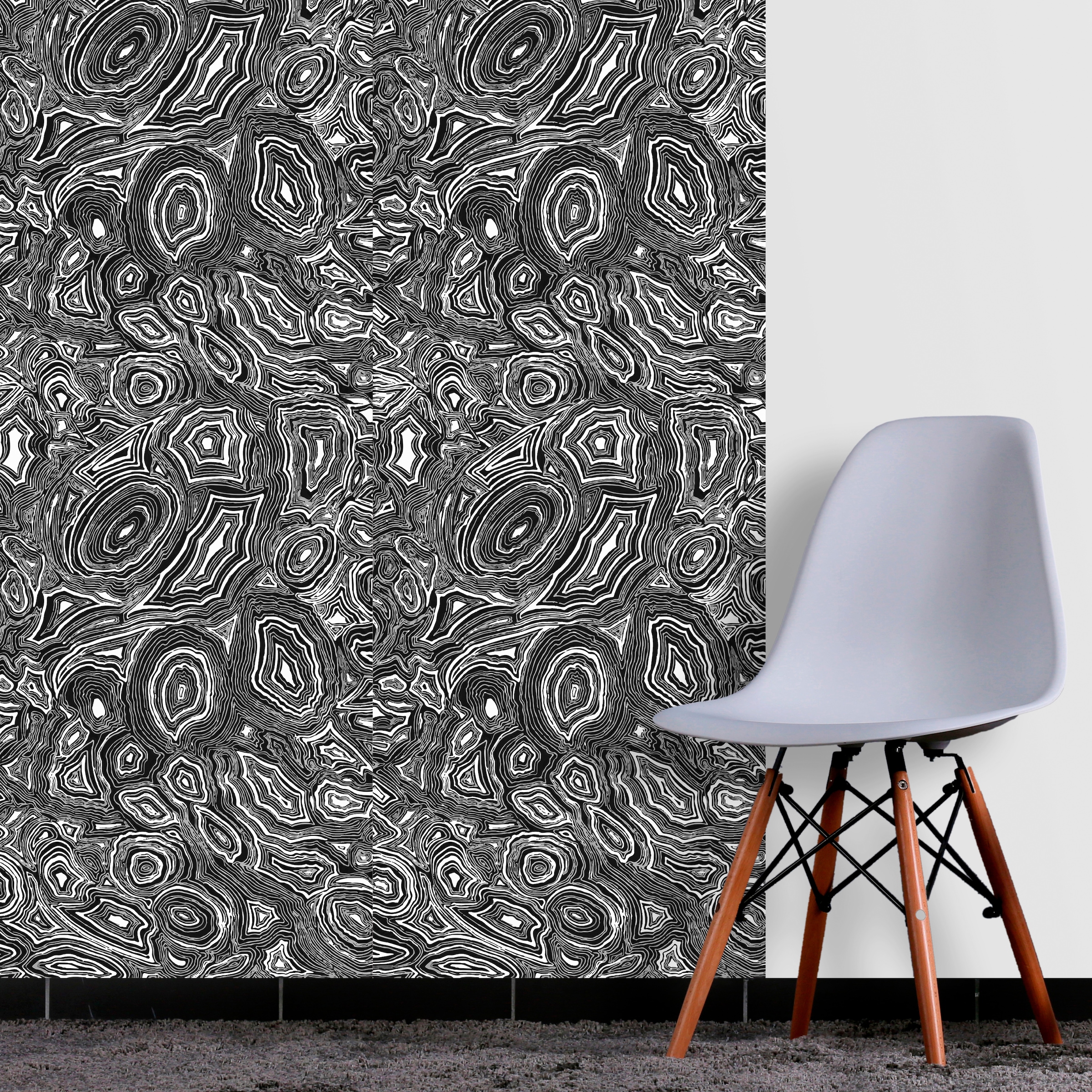 queence Vinyltapete »Remi«, bedruckt-3D-Optik-clean-Motiv, 90x250cm, selbstklebend, kinderleichte Anbringung, Sticker