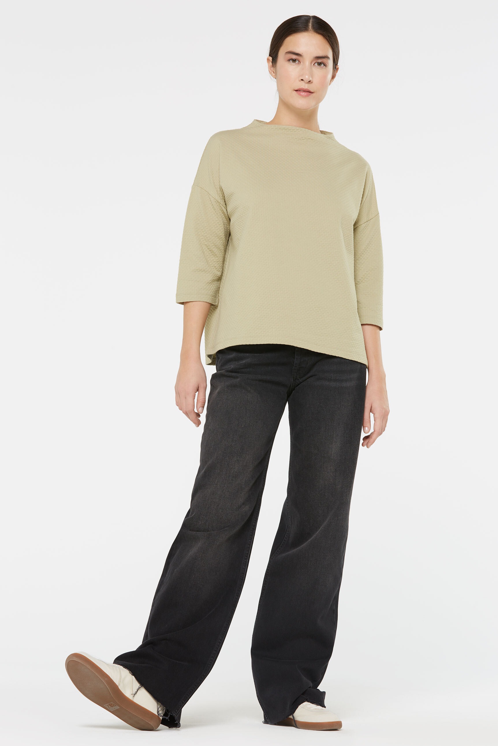 Senses.the Label Mock Neck T-Shirt Light Sage XXL 3
