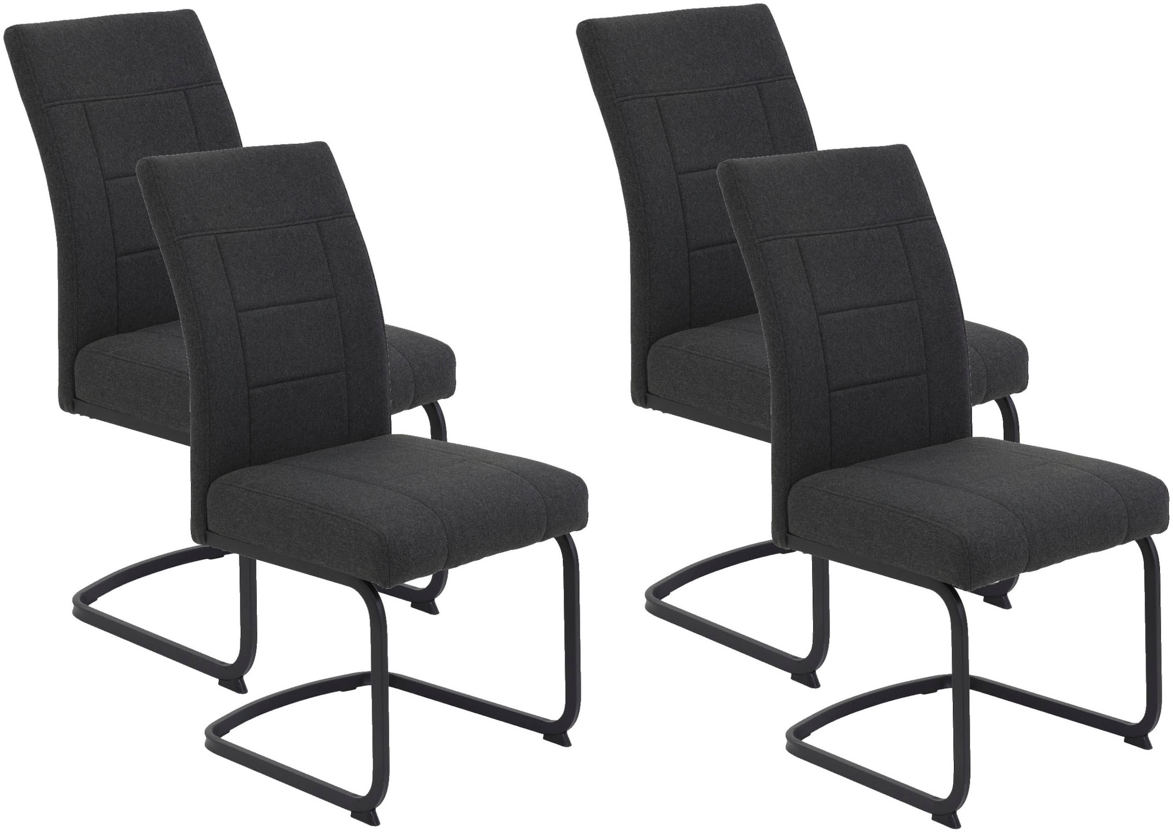 HELA Freischwinger "BRINDISI, Esszimmerstuhl", (Set), 4 St., Webstoff-Flach günstig online kaufen