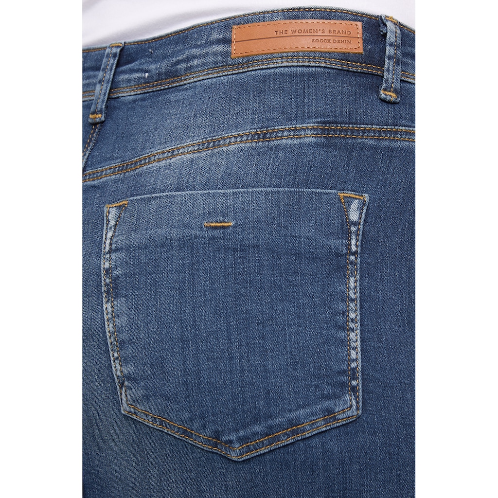 SOCCX Jeansrock, mit Baumwolle