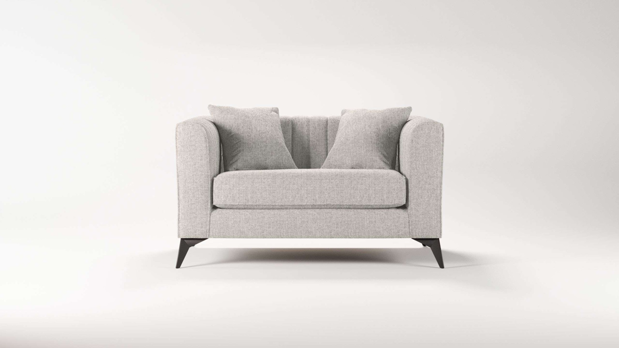 Places of Style Loveseat »MATTHEW Loungesessel, Maße B/T/H: 130/86/74 cm«, incl. Zierkissen, feine Steppung im Rücken, belastbar bis 200kg