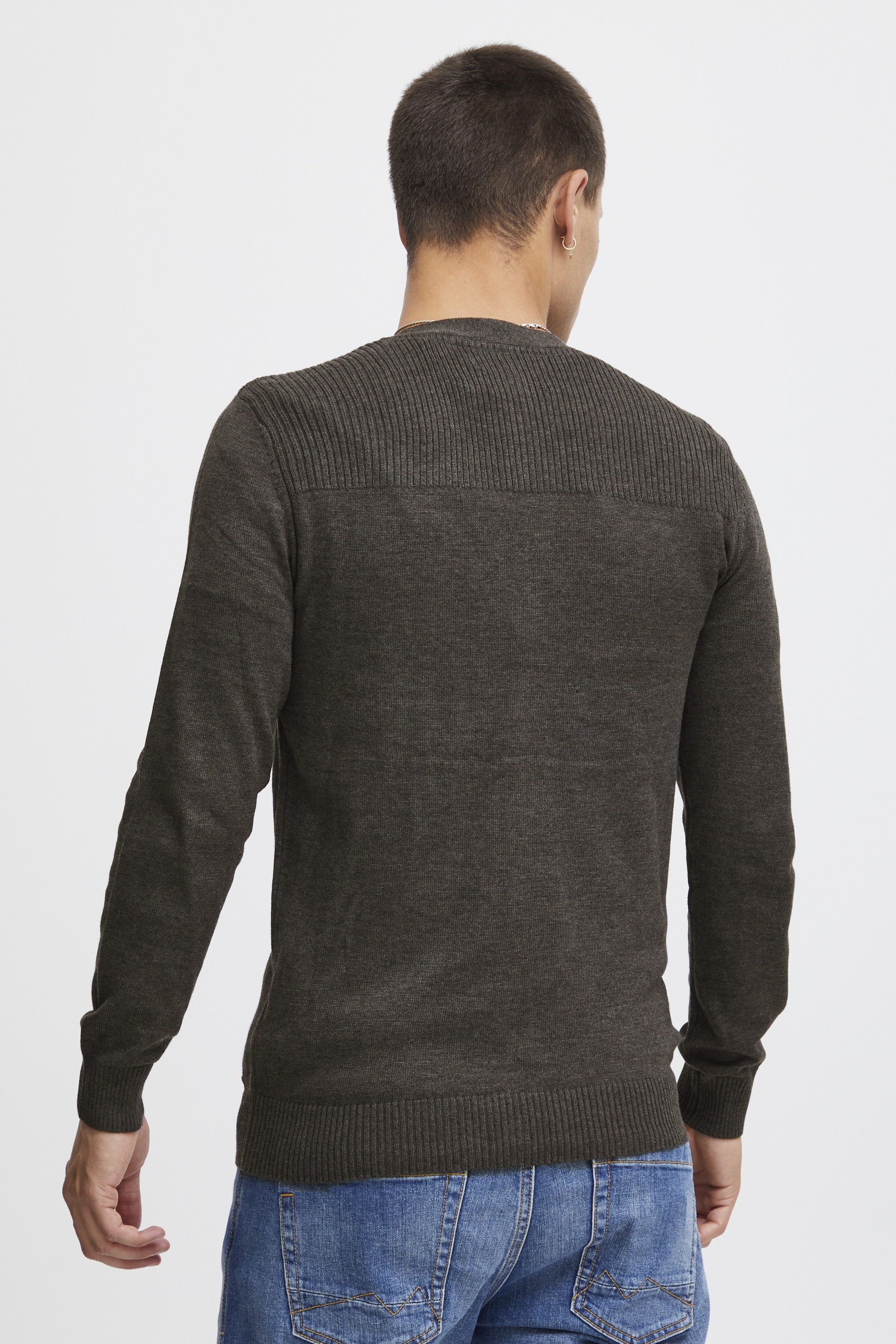 Cardigan BLEND "Cardigan BHCaden", Herren, Gr. XXL, grau (charcoal mix), Obermaterial: 100% Baumwolle CO., Strickjacken 6