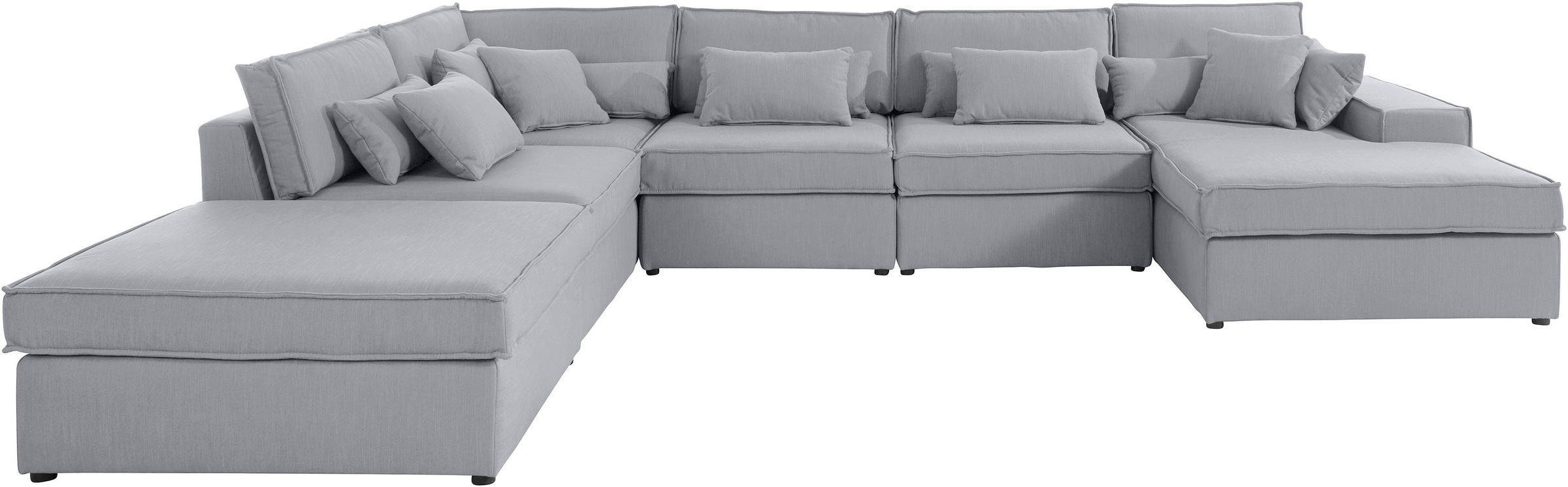 Thumbnail - OTTO home Wohnlandschaft "Florid U-Form" 6 Teile, bestehend aus Modulen, viele Bezugsqualitäten, auch in Cord