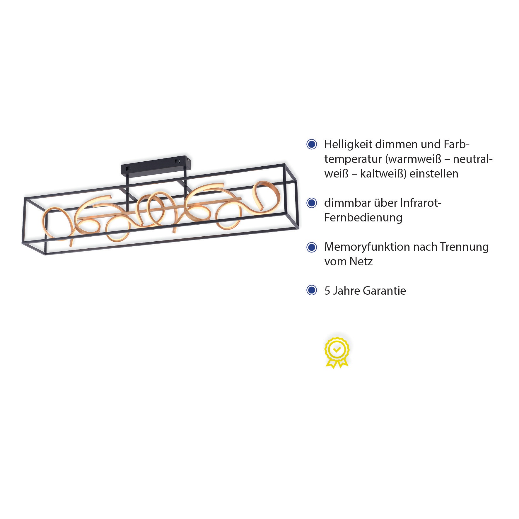 Paul Neuhaus LED Deckenleuchte »SELINA«, 4 flammig-flammig, dimmbar, Simply Dim