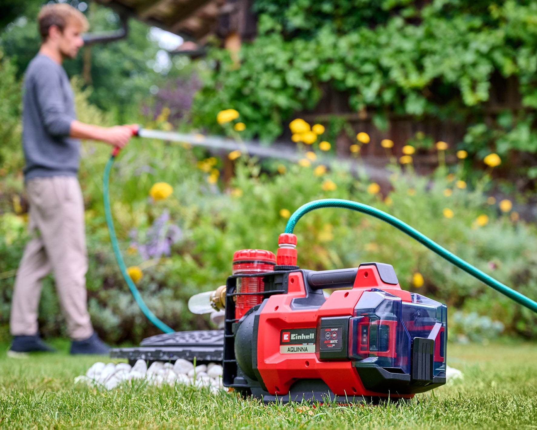 Einhell Akku-Gartenpumpe »»AQUINNA 18/30 F LED AUTOMATIC«« ohne Akku, ohne Ladegerät