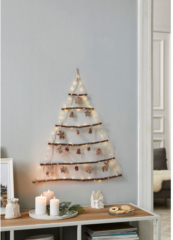 Schneider LED Baum »Tannenbaum, Weihnachtsdeko«, Wanddeko aus Holz mit 75  warmweißen LEDs, Höhe ca. 80 cm kaufen | BAUR