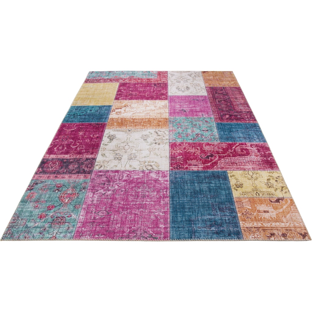 LUXOR living Teppich »Prima 2«, rechteckig, Kurzflor, Patchwork Muster, Vintage Design, Wohnzimmer