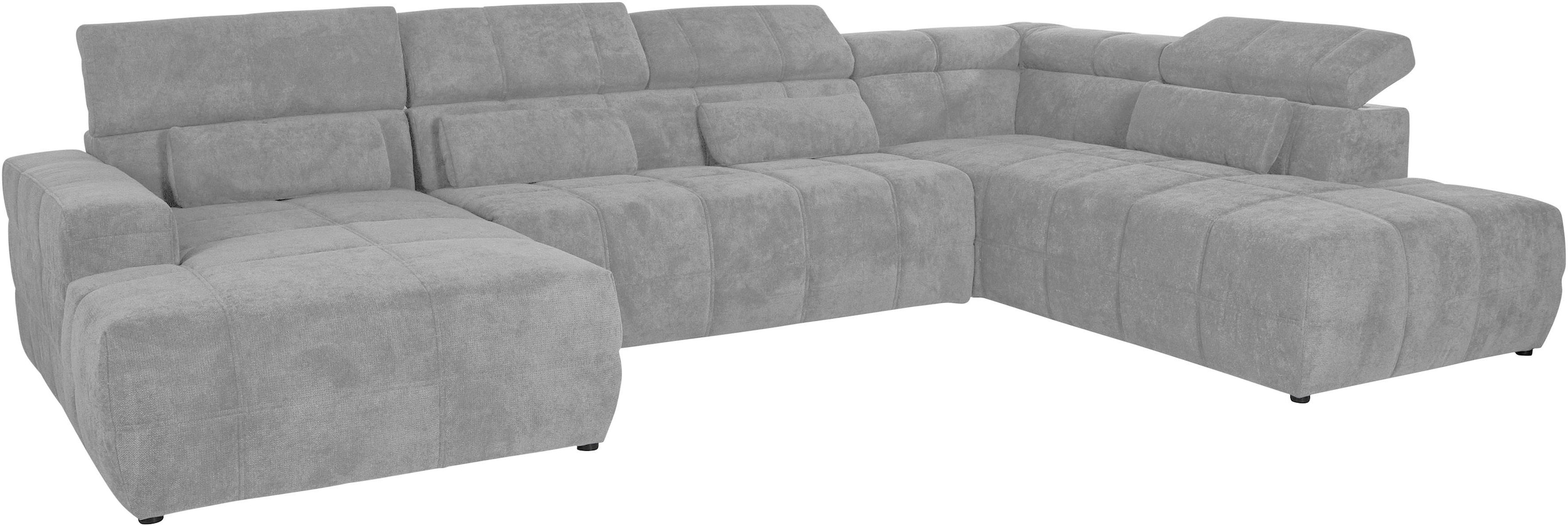 DOMO collection Wohnlandschaft Brandon viele Bezugsarten, incl. Nierenkissen, mit Kopfteilverstellung, wahlweise Sitztiefenverstellung
