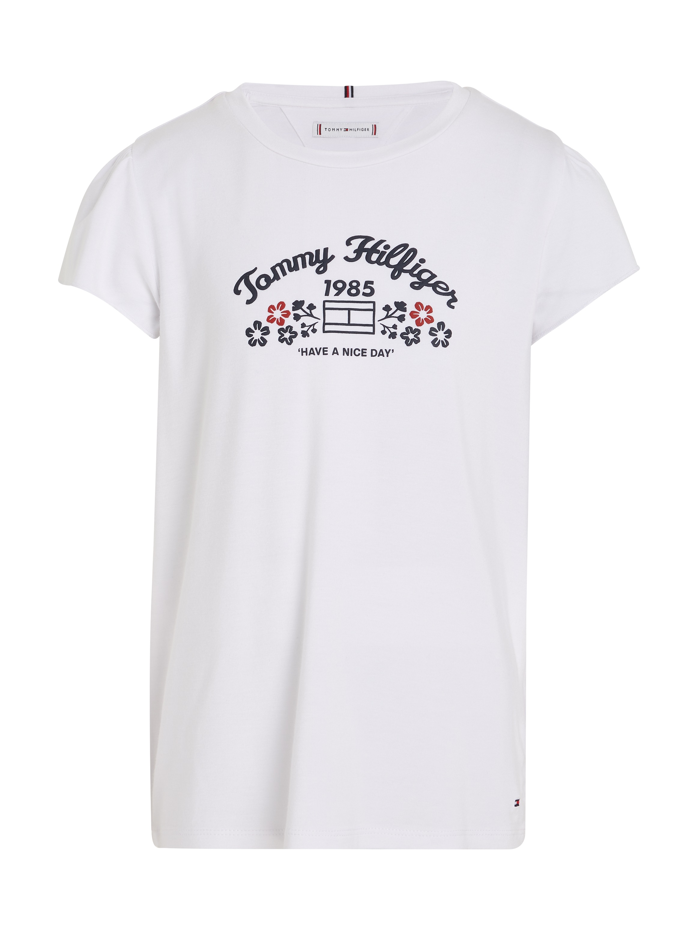 Tommy Hilfiger T-Shirt »FLOWER PUFF PRINT REG TEE SS« Kinder bis 16 Jahre mit Markenprint
