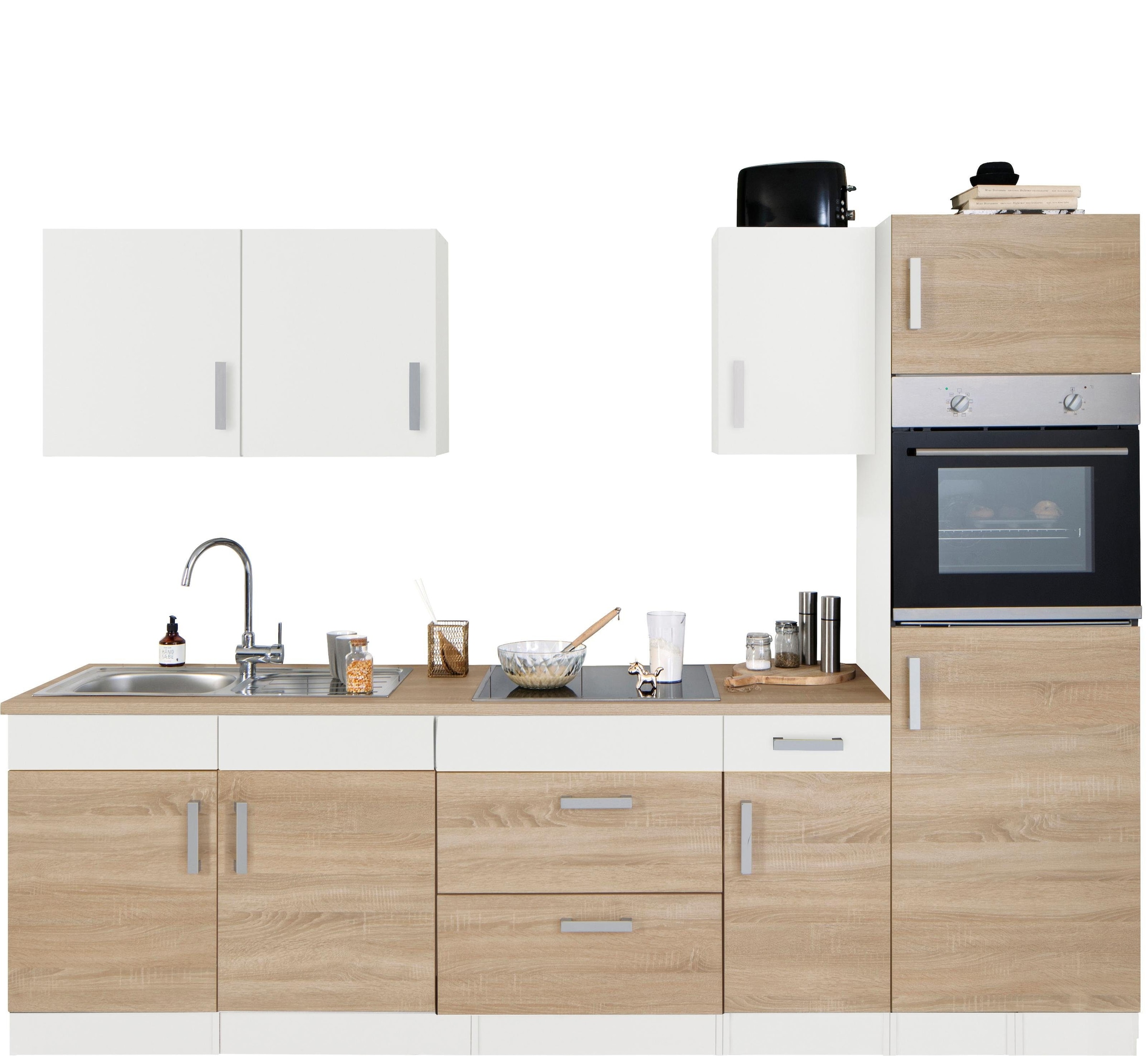 Küchenzeile »Gera«, mit E-Geräten, Breite 270 cm
