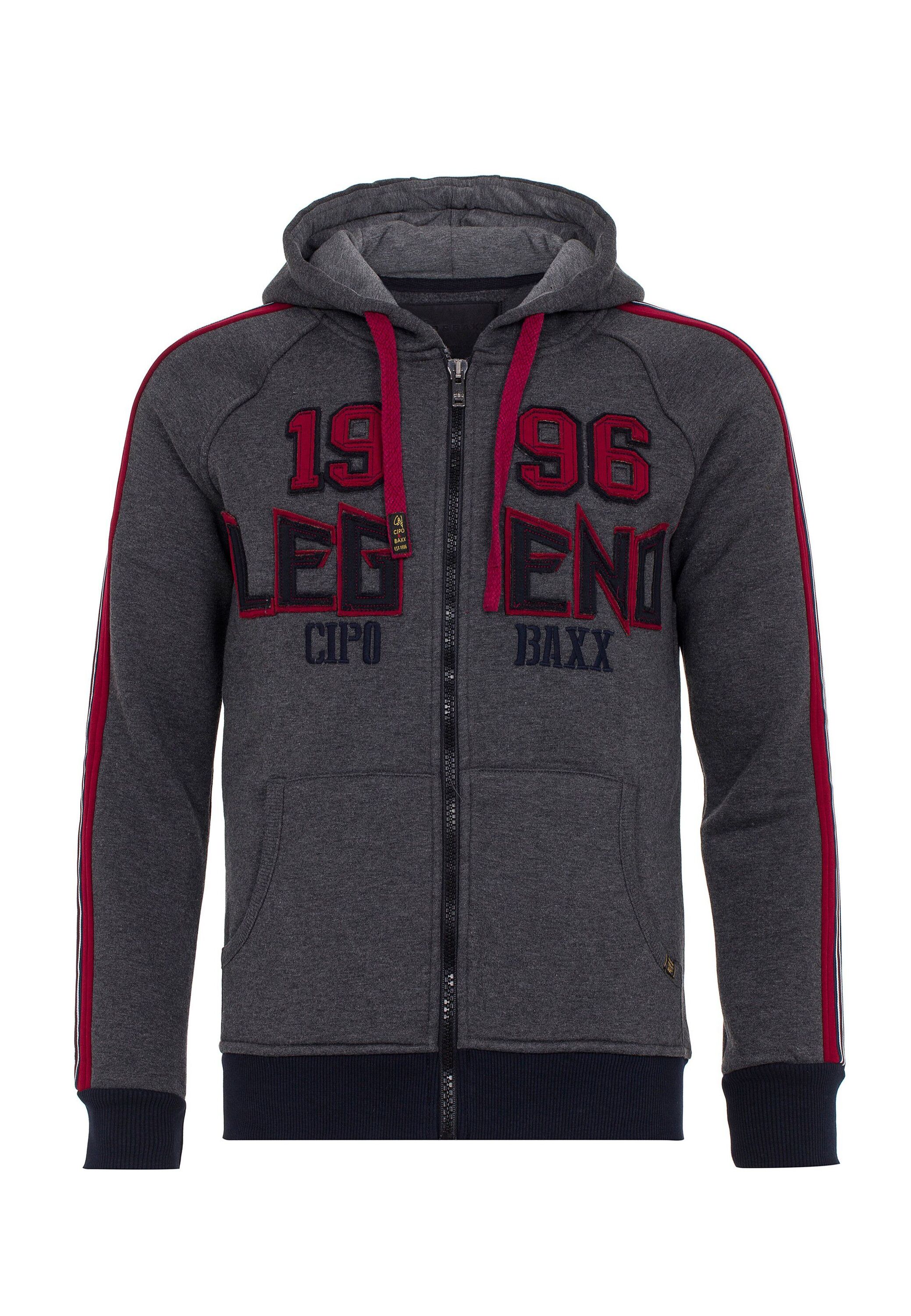 Cipo & Baxx Sweatjacke "Cipo & Baxx Sweatjacke" Mit lässiger Kapuze, CL357