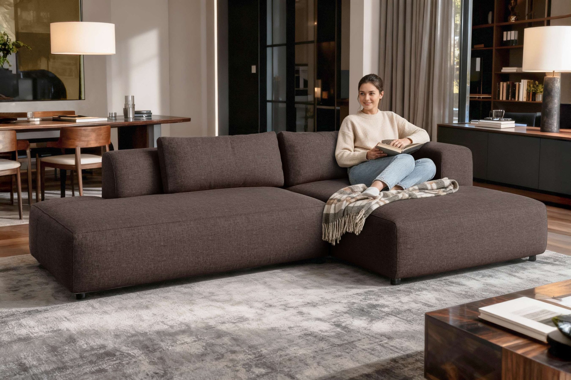 OTTO home Ecksofa "TIARRA Design-Sofa mit Ottomane recht/links bestellbar, günstig online kaufen