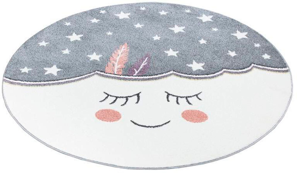 Carpet City Kinderteppich »ANIME895«, rund, 11 mm Höhe, Kinderzimmer Teppich Modern mit lustigen Cartoon-Figuren, Multi
