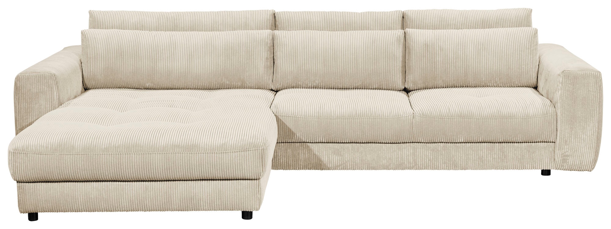 ED EXCITING DESIGN Ecksofa »Barura L-Form«, mit 3 Nierenkissen