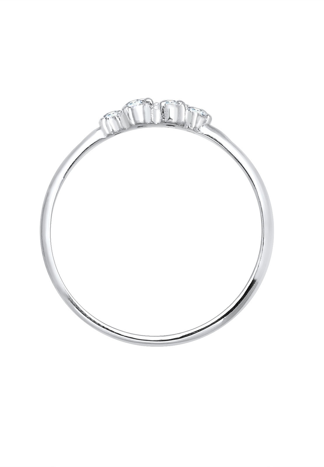 Elli DIAMONDS Verlobungsring »Verlobung Diamant (0.105 ct) Pavé 925 Silber«