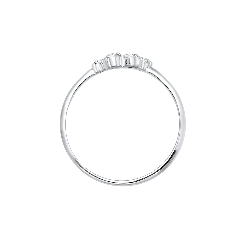 Elli DIAMONDS Verlobungsring »Verlobung Diamant (0.105 ct) Pavé 925 Silber«