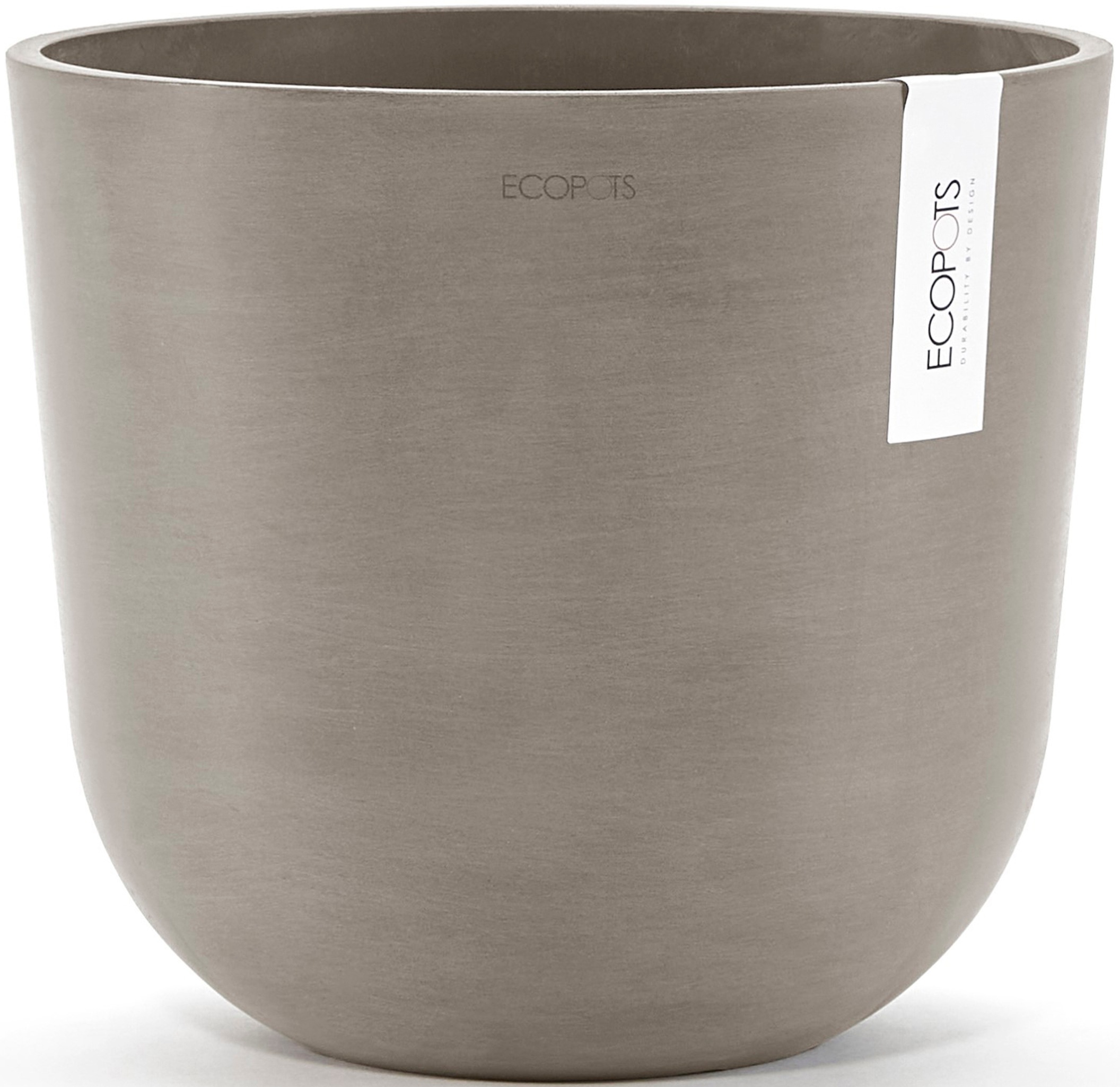 ECOPOTS Blumentopf »Oslo 25 + Wassersystem Taupe«, für innen und außen: frostsicher, bruchsicher und lichtbeständig