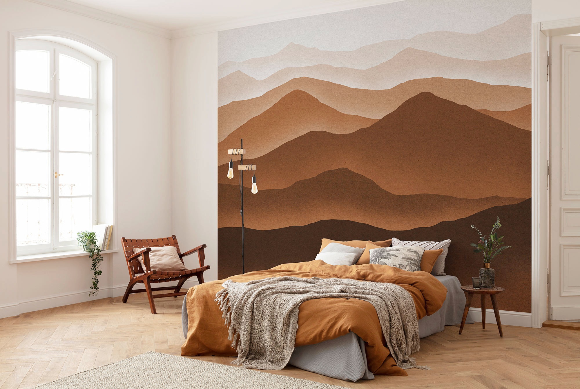 Komar Vliestapete »Digitaldruck Vlies - Macchiato Mountains - Größe 300 x 250 cm«, bedruckt, Wohnzimmer, Schlafzimmer