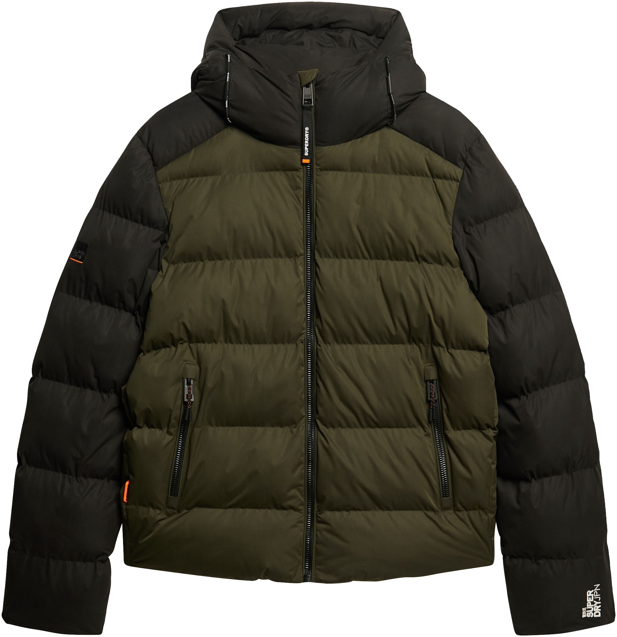 Superdry Steppjacke »HOOD COLOUR BLOCK SPORT PUFFER«, mit Kapuze