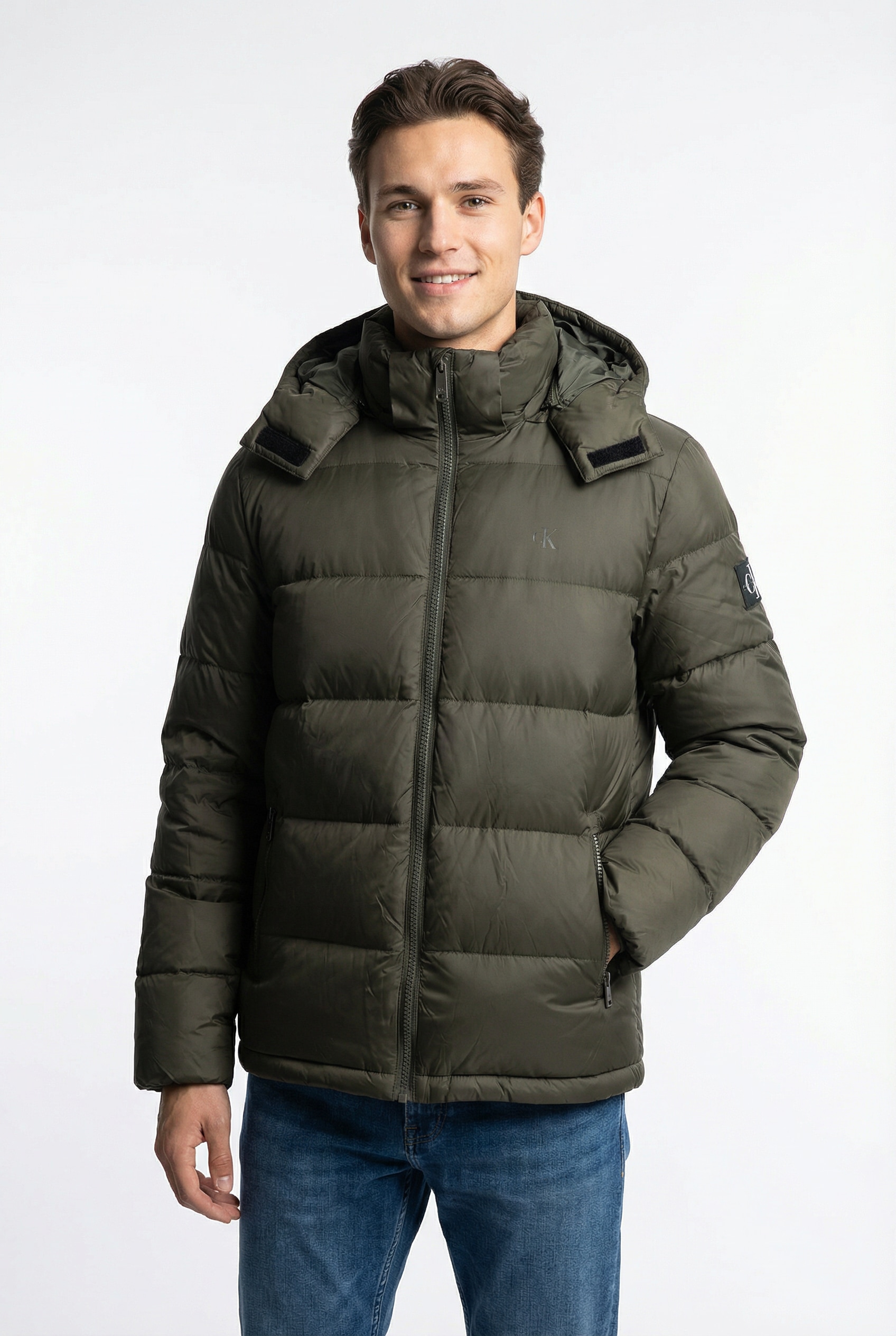 Calvin Klein Jeans Steppjacke "LS NYLN ZP OFF HD DW" mit Kapuze Kapuze, Reg günstig online kaufen
