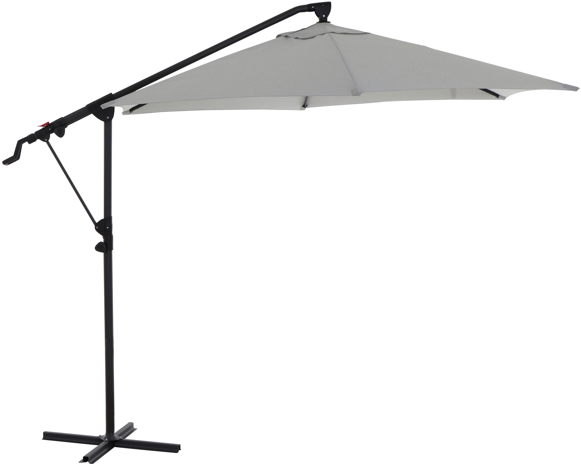 Siena Garden Ampelschirm »Leo N+«, (Set), Ø3m, inkl. 2 Beschwerungsplatten und Schutzhülle