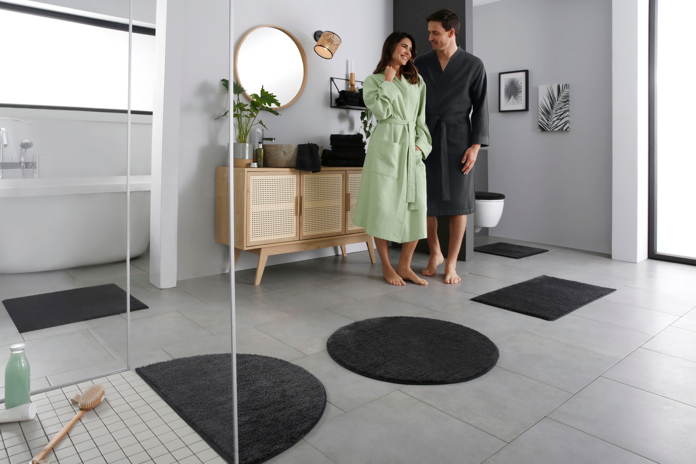 OTTO home Badematte "Vanessa, Badvorleger, Badezimmer Teppich" Höhe 10 mm r günstig online kaufen