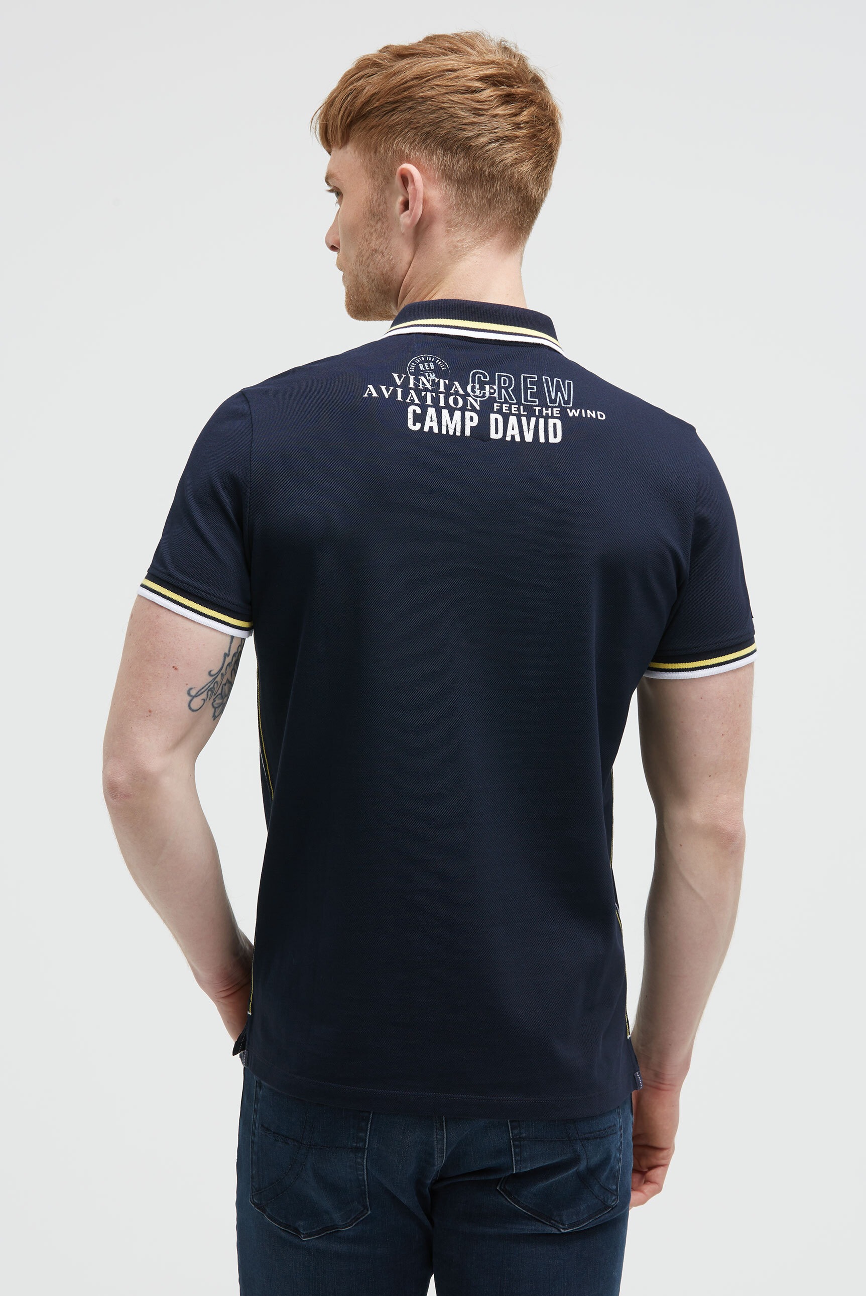 CAMP DAVID Poloshirt mit Seitenschlitze